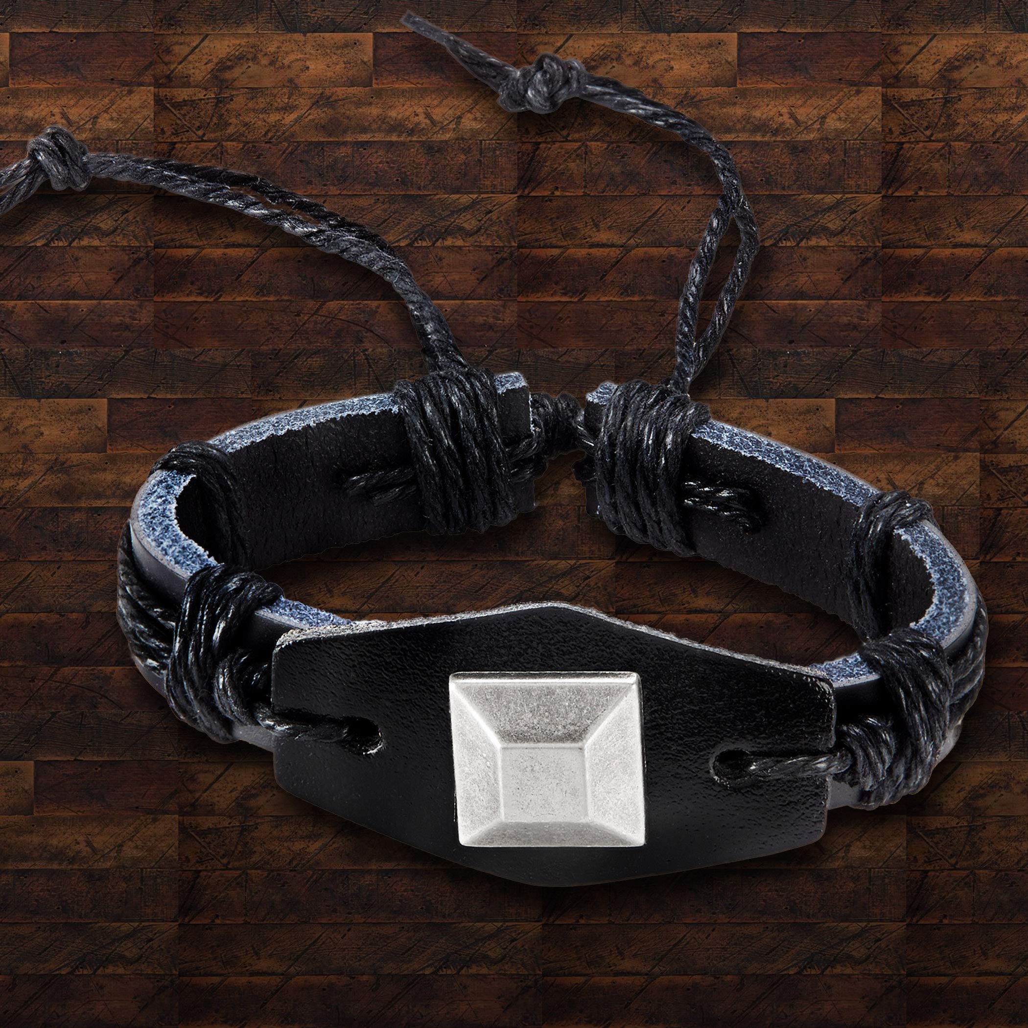 Foto 3 pulgar | Pulsera West Coast Jewelry De Cuero Negro Para Hombre - Venta Internacional.