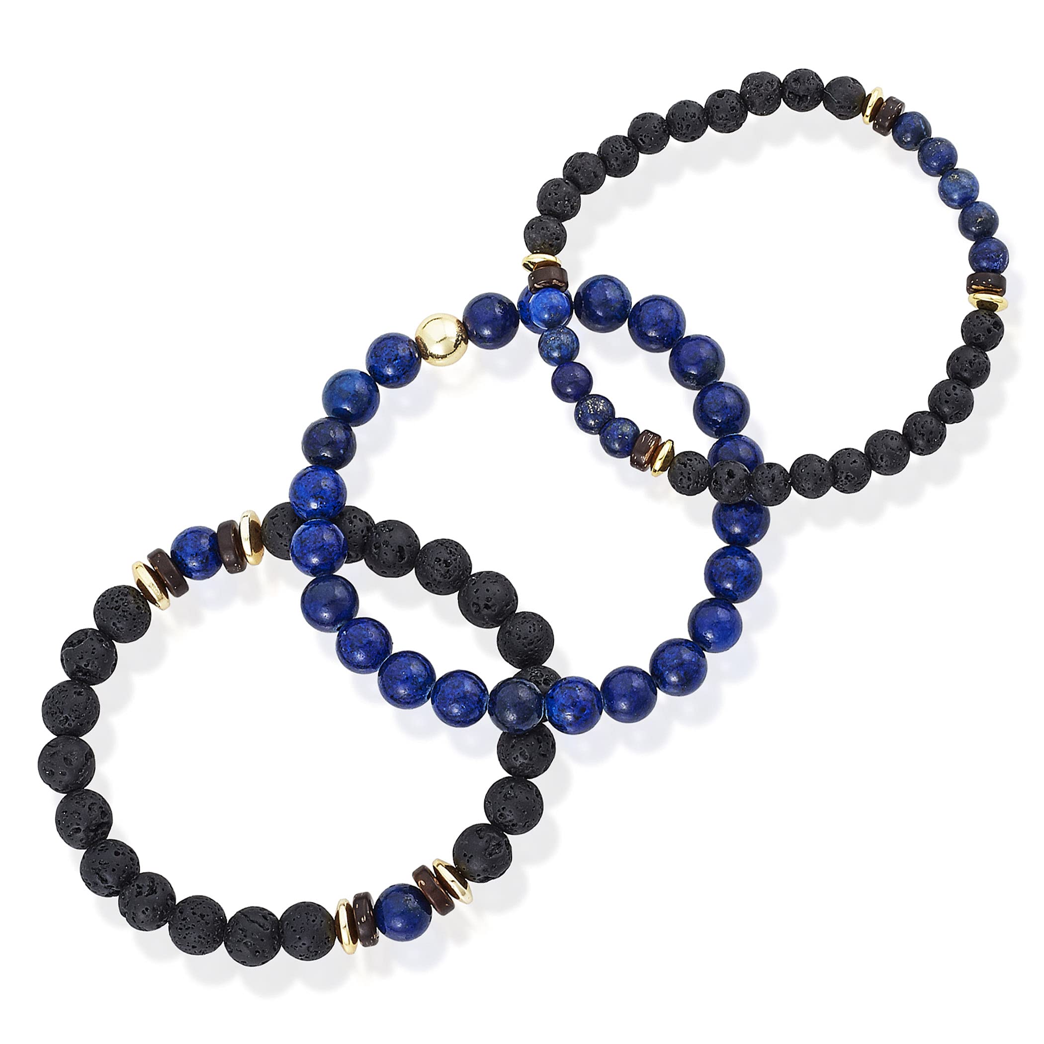 Foto 2 | Set De Pulseras West Coast Jewelry Con Piedra Lapislázuli Para Hombre - Venta Internacional.