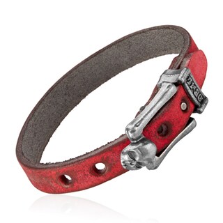 Foto 1 | Pulsera West Coast Jewelry De Cuero Rojo Envejecido Para Hombre - Venta Internacional.