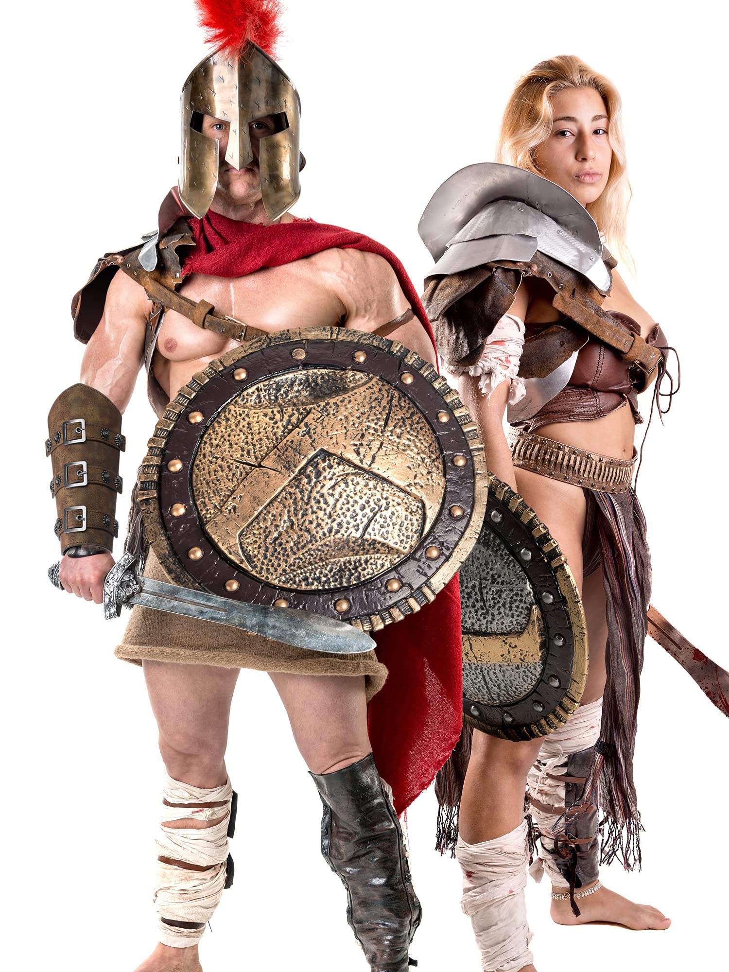 Foto 5 | Protectores De Brazo Satinior Medieval De Piel Sintética, Color Bronce, 2 Piezas - Venta Internacional.