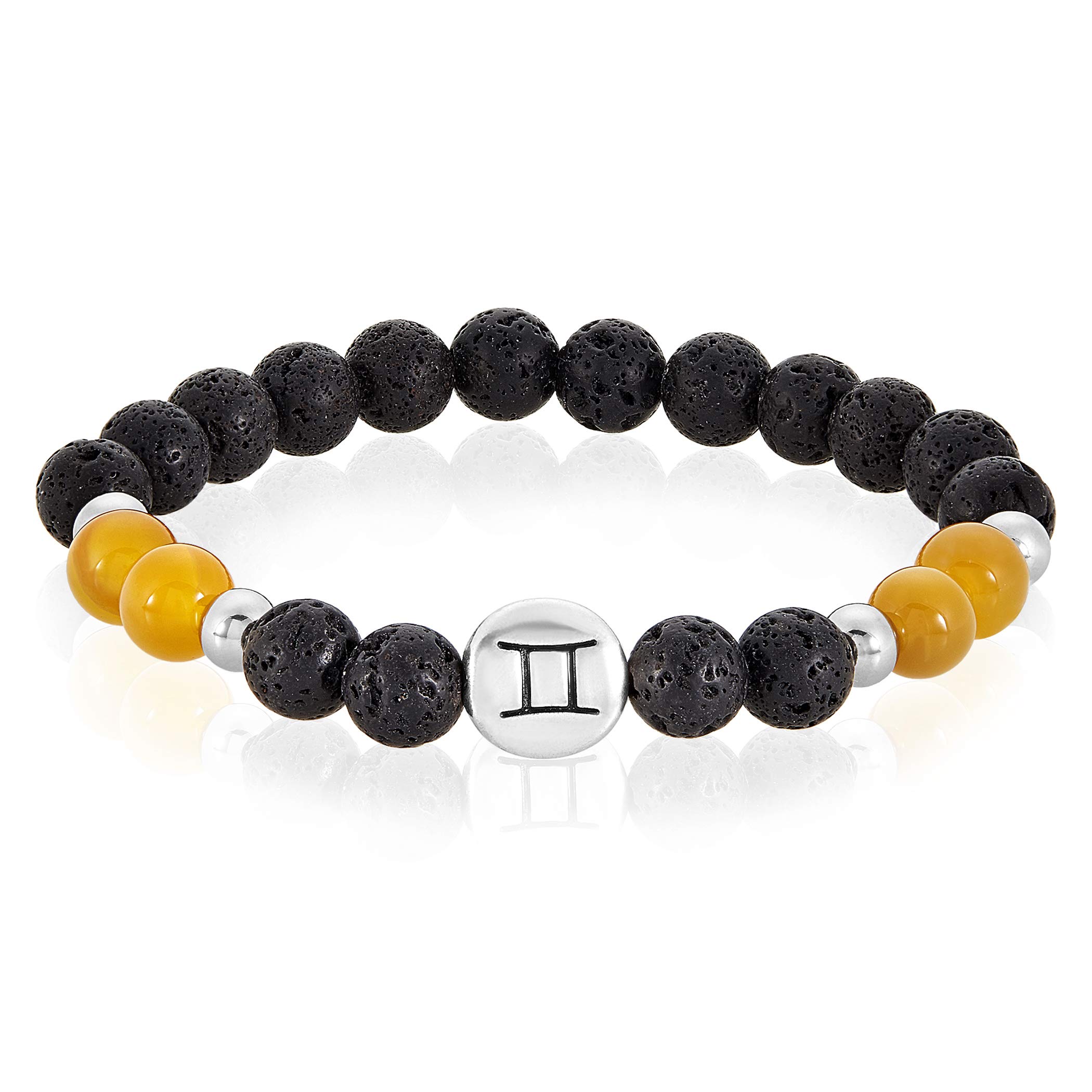 Foto 1 | Pulsera West Coast Jewelry Para Hombre Con Ágata Y Lava Del Zodiaco Géminis - Venta Internacional.