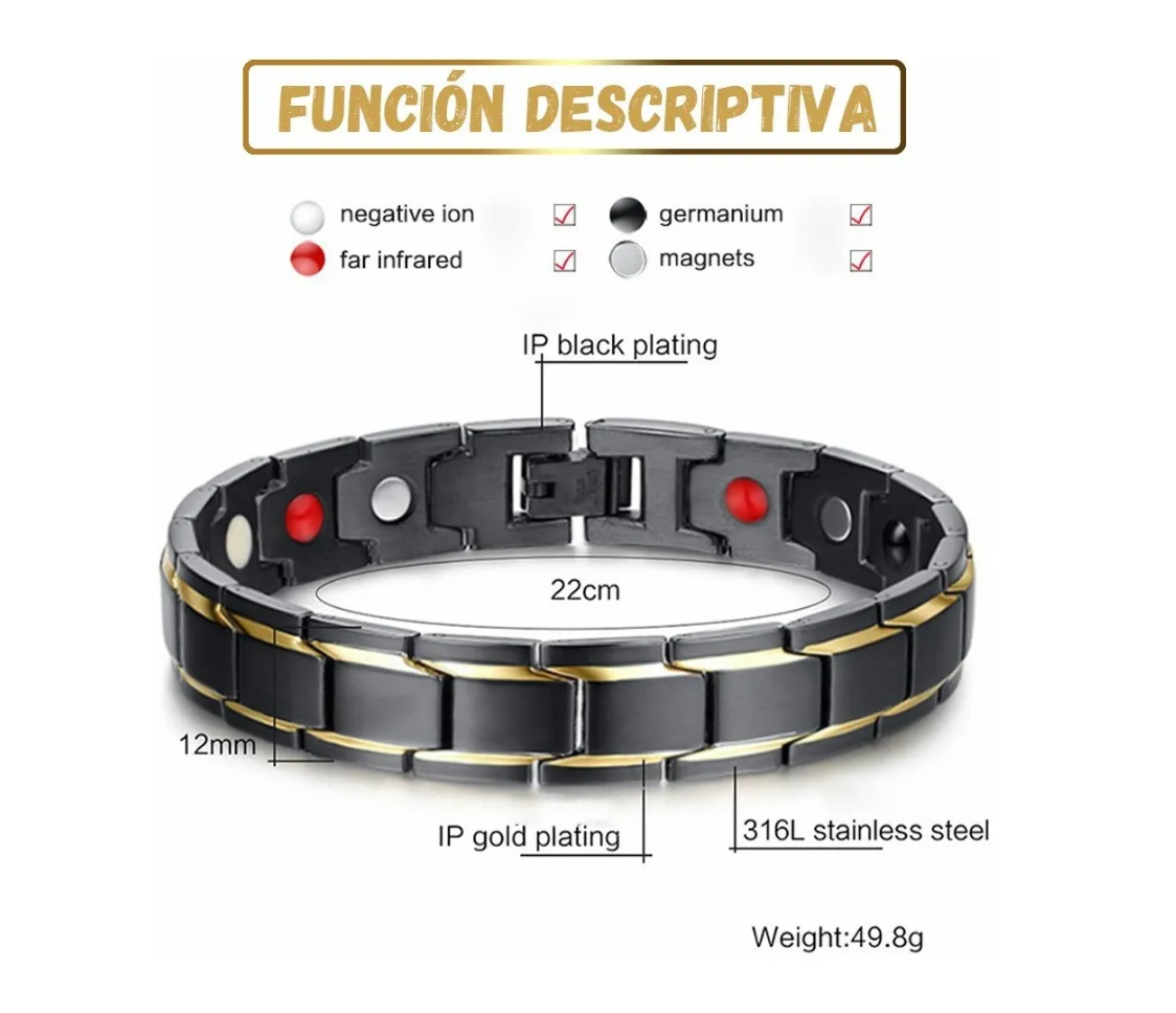 Foto 3 pulgar | Moda Magnética-turm Terapia Salud Ajustable Pulseras 2piezas