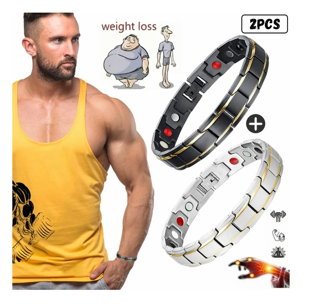 Foto 4 pulgar | Moda Magnética-turm Terapia Salud Ajustable Pulseras 2piezas