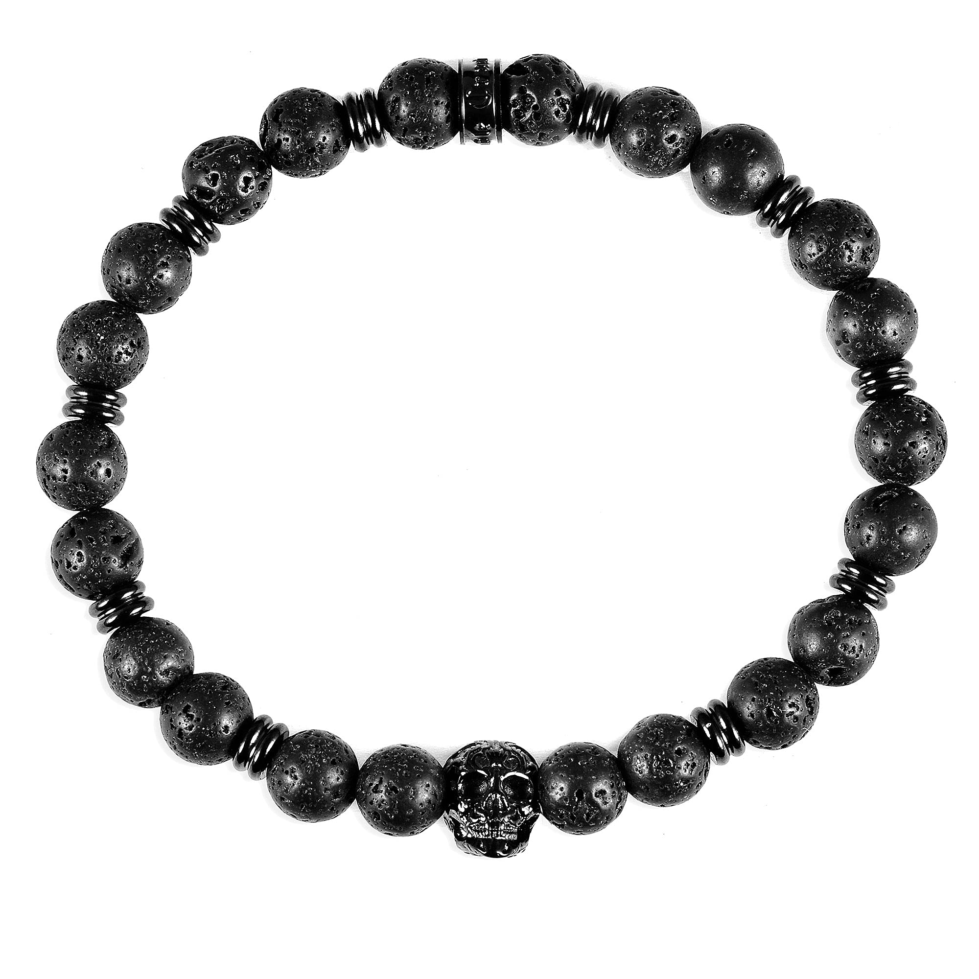 Foto 3 pulgar | Brazalete Crucible Con Forma De Calavera De Acero Inoxidable Chapado En Negro - Venta Internacional.