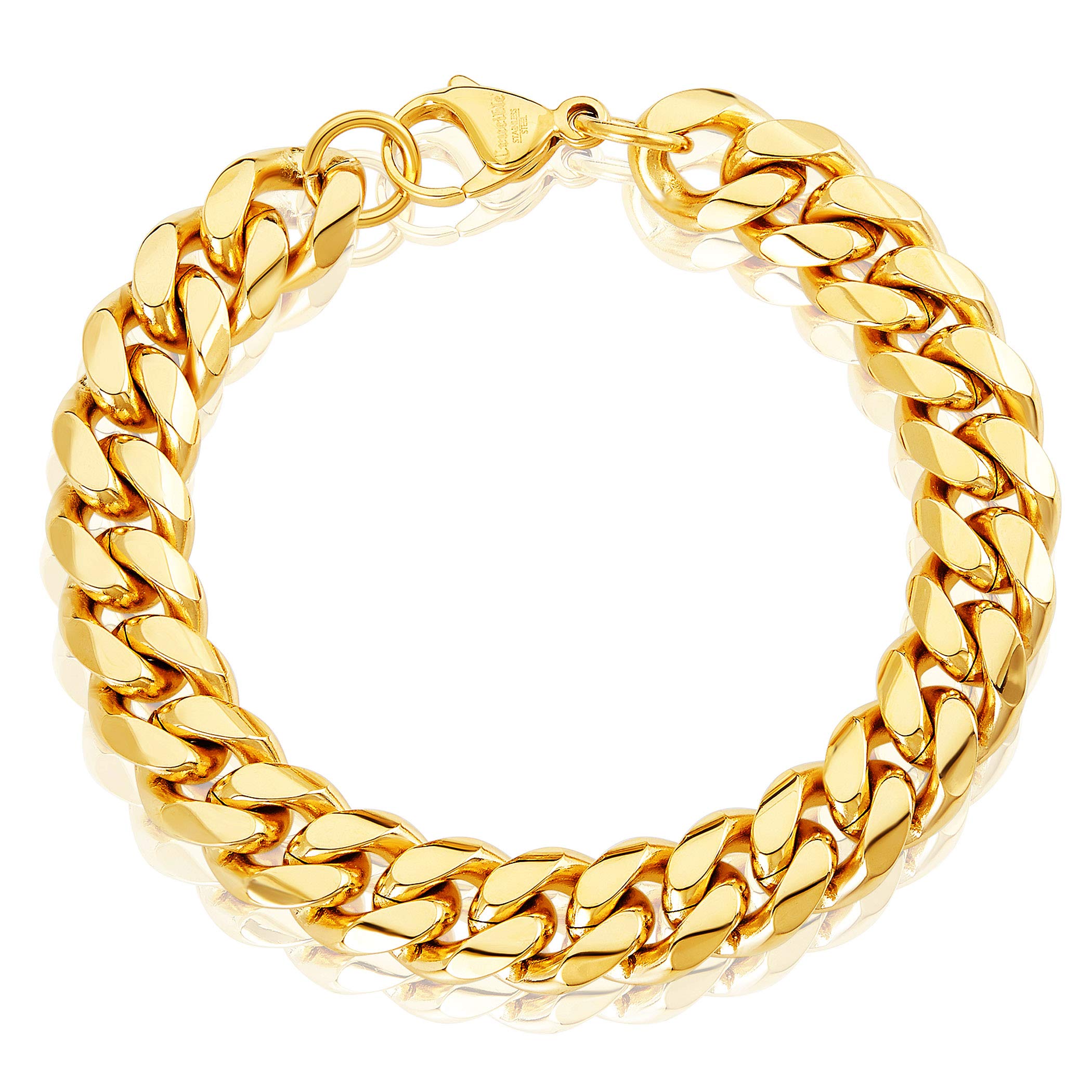 Foto 2 pulgar | Pulsera West Coast Jewelry Crucible De Acero Chapado En Oro, 8.5 Pulgadas - Venta Internacional.