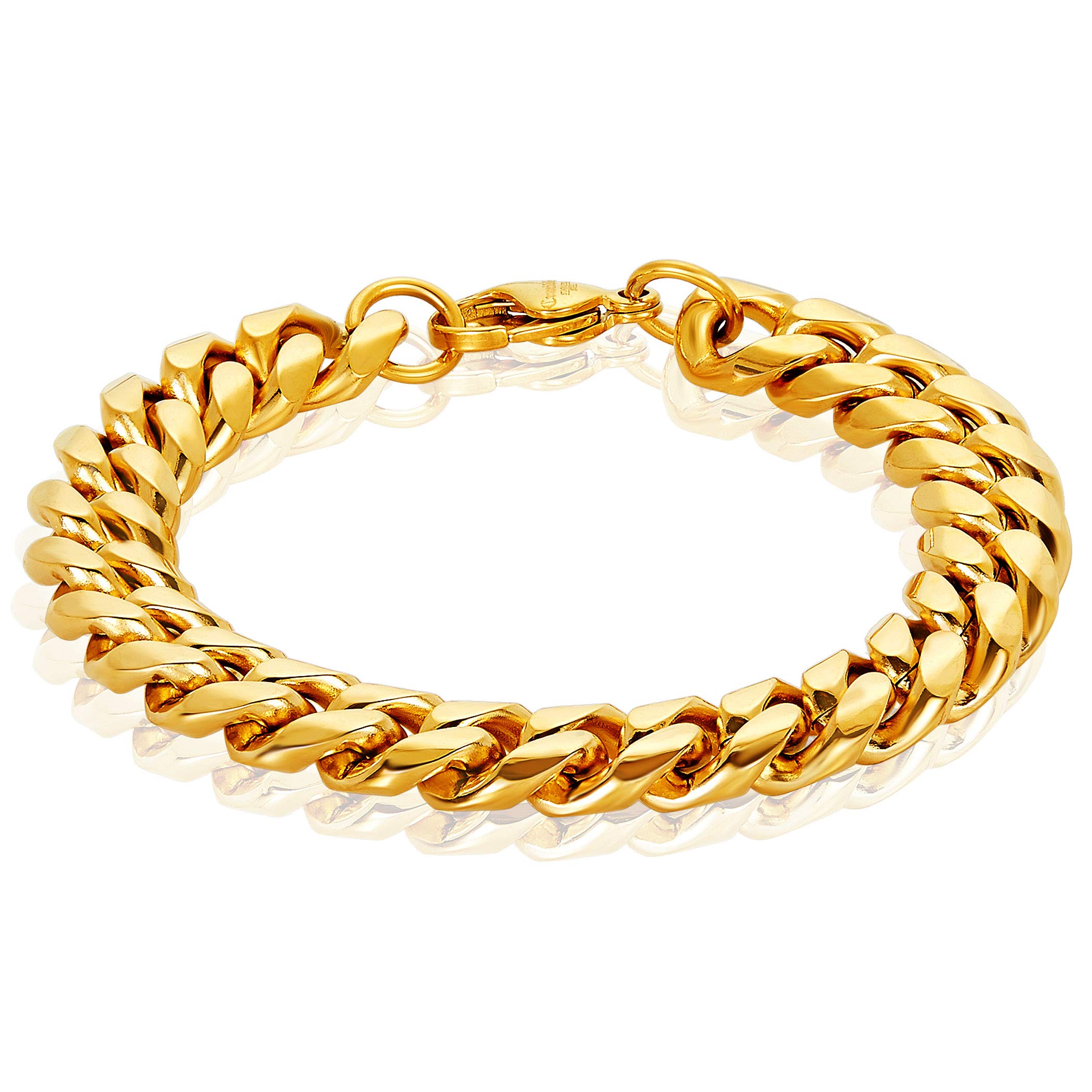 Foto 3 pulgar | Pulsera West Coast Jewelry Crucible De Acero Chapado En Oro, 8.5 Pulgadas - Venta Internacional.