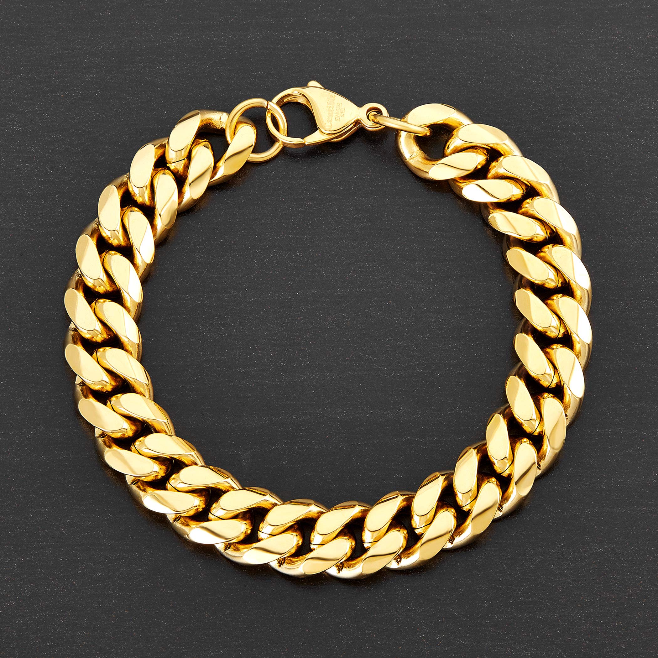 Foto 4 pulgar | Pulsera West Coast Jewelry Crucible De Acero Chapado En Oro, 8.5 Pulgadas - Venta Internacional.