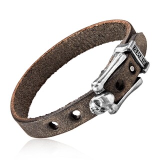 Foto 1 | Pulsera West Coast Jewelry De Cuero Negro Envejecido Para Hombre - Venta Internacional.