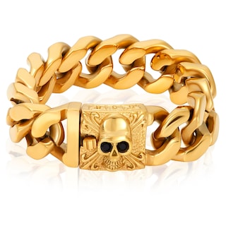 Foto 1 | Pulsera West Coast Jewelry Crucible Para Hombre, Acero Chapado En Oro - Venta Internacional.