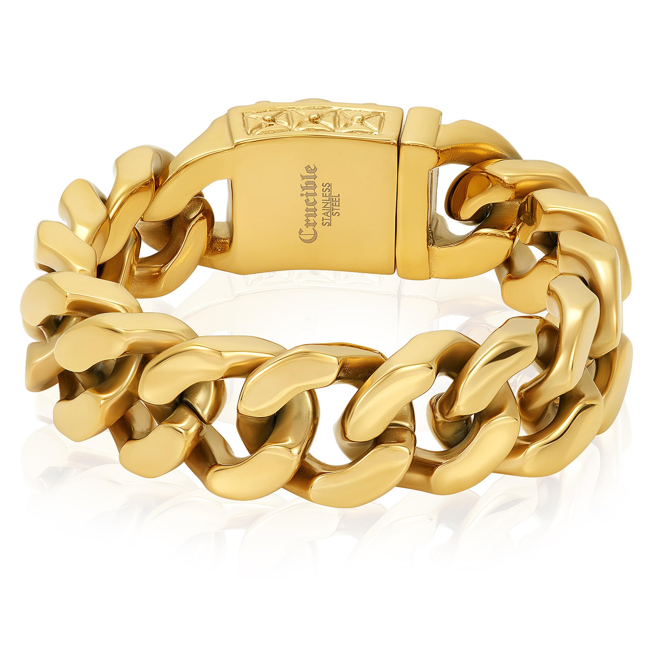 Foto 2 | Pulsera West Coast Jewelry Crucible Para Hombre, Acero Chapado En Oro - Venta Internacional.