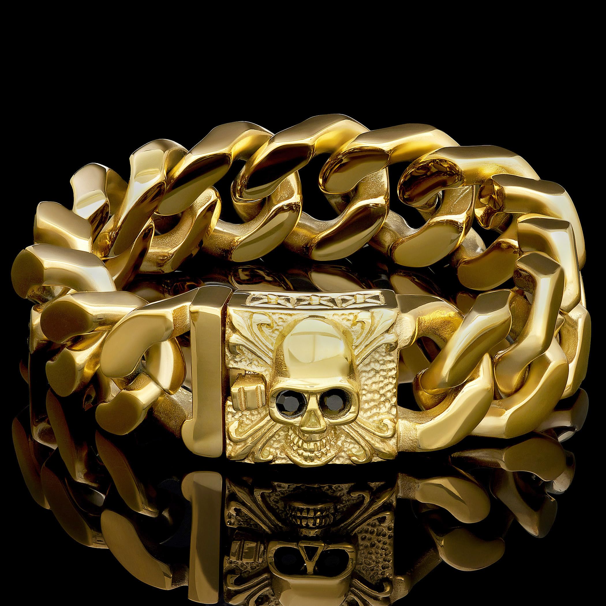 Foto 3 | Pulsera West Coast Jewelry Crucible Para Hombre, Acero Chapado En Oro - Venta Internacional.