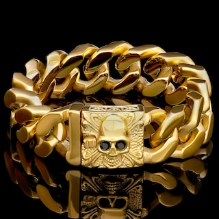 Foto 3 | Pulsera West Coast Jewelry Crucible Para Hombre, Acero Chapado En Oro - Venta Internacional.