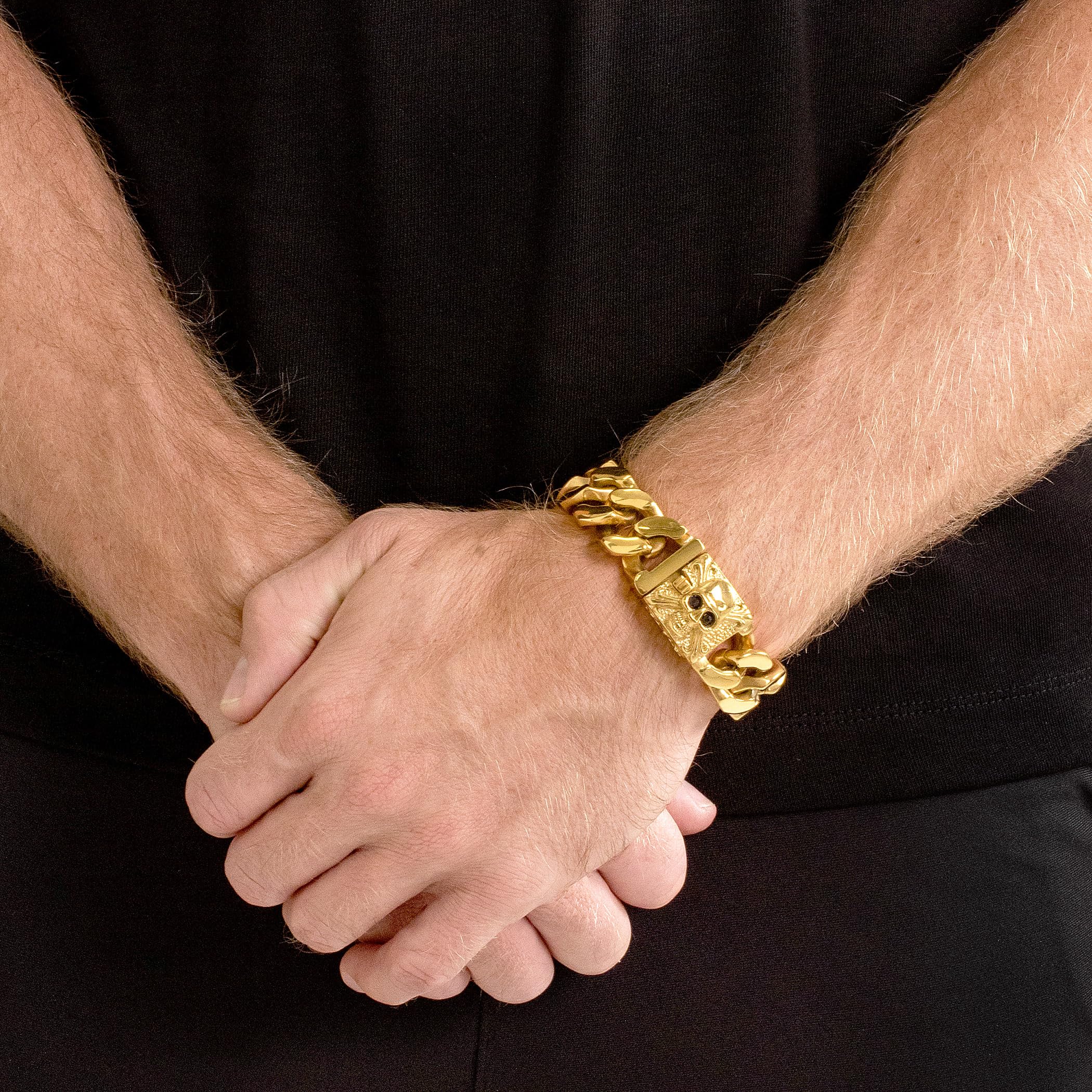 Foto 5 pulgar | Pulsera West Coast Jewelry Crucible Para Hombre, Acero Chapado En Oro - Venta Internacional.