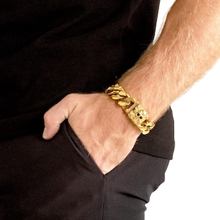 Foto 5 | Pulsera West Coast Jewelry Crucible Para Hombre, Acero Chapado En Oro - Venta Internacional.