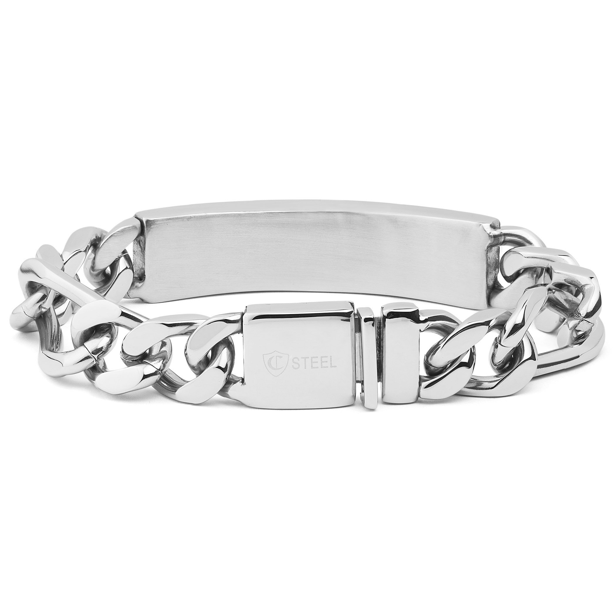 Foto 3 pulgar | Pulsera West Coast Jewelry De Acero Inoxidable Grabable, 61 G - Venta Internacional.