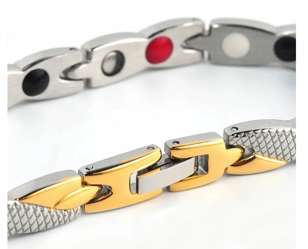 Foto 5 pulgar | Pulsera De Titanio Magnética Ajustabl Reducción Del Dolor
