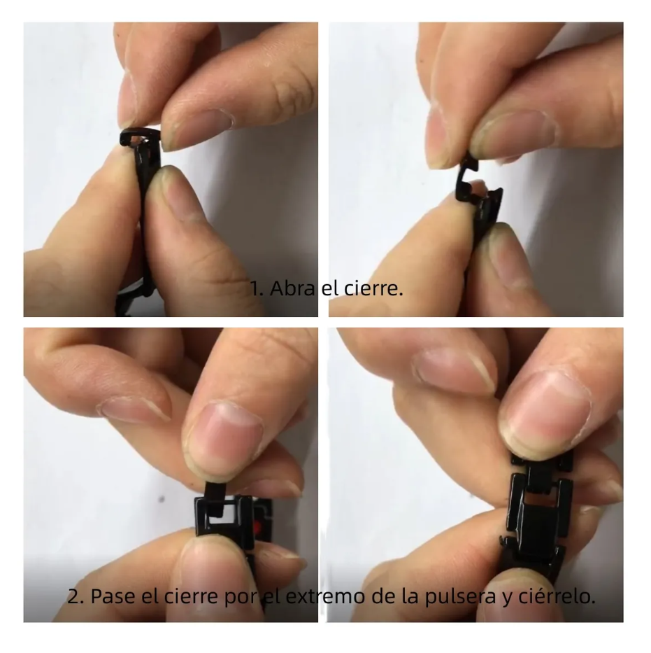 Foto 7 pulgar | Pulsera De Titanio Magnética Ajustabl Reducción Del Dolor