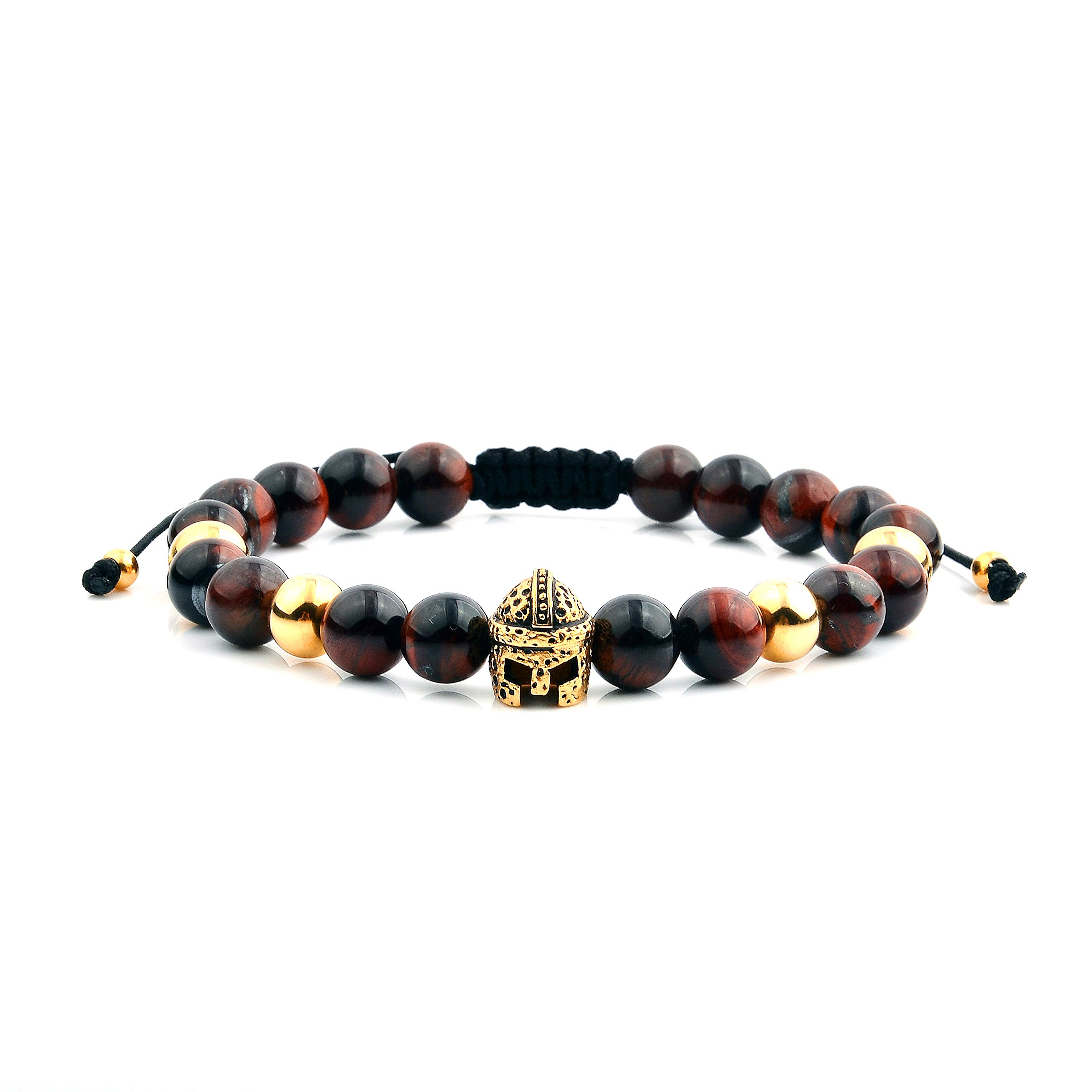 Foto 2 pulgar | Pulsera West Coast Jewelry Para Hombre Con Piedra De Ojo De Tigre Roja - Venta Internacional.