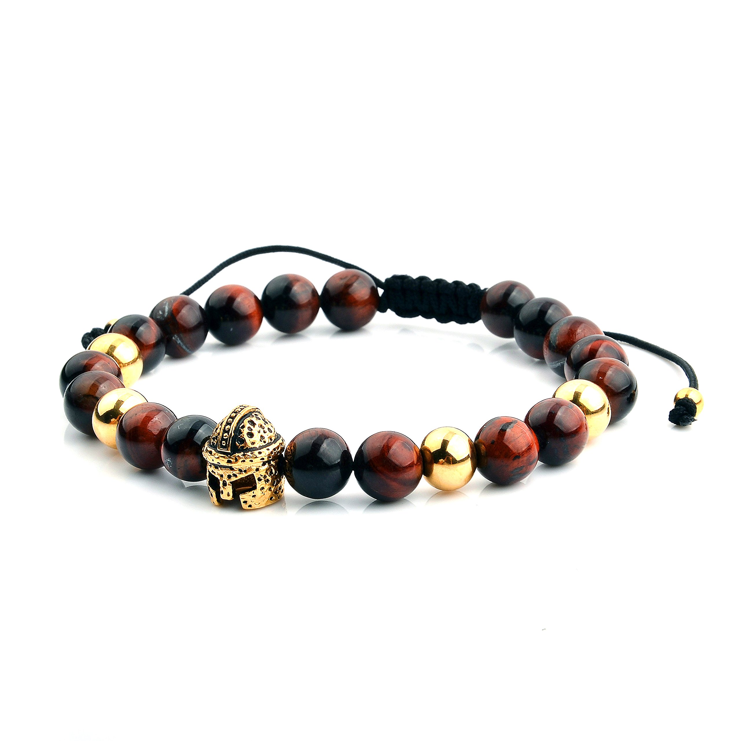 Foto 4 pulgar | Pulsera West Coast Jewelry Para Hombre Con Piedra De Ojo De Tigre Roja - Venta Internacional.