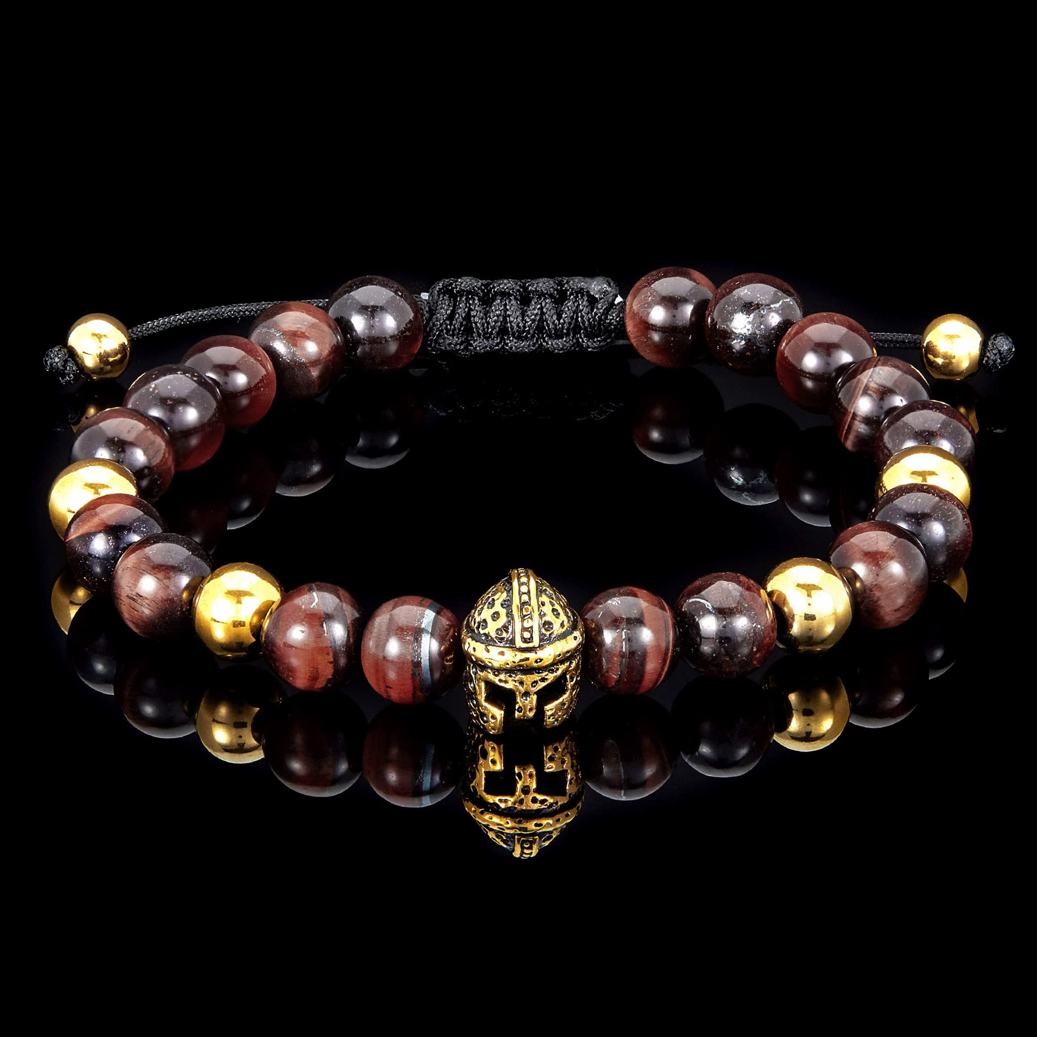 Foto 5 pulgar | Pulsera West Coast Jewelry Para Hombre Con Piedra De Ojo De Tigre Roja - Venta Internacional.