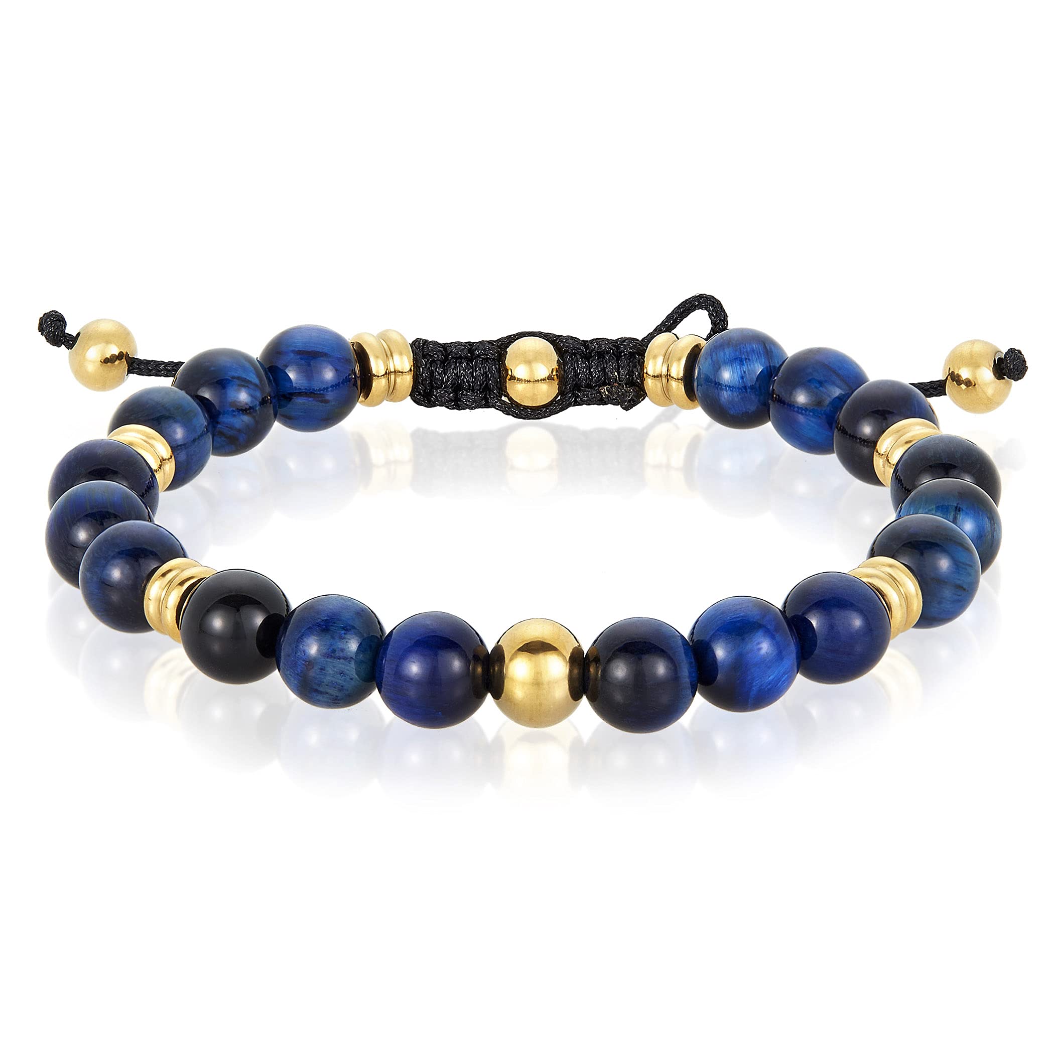 Foto 2 pulgar | Pulsera West Coast Jewelry Con Piedra De Ojo De Tigre Azul Para Hombre - Venta Internacional.