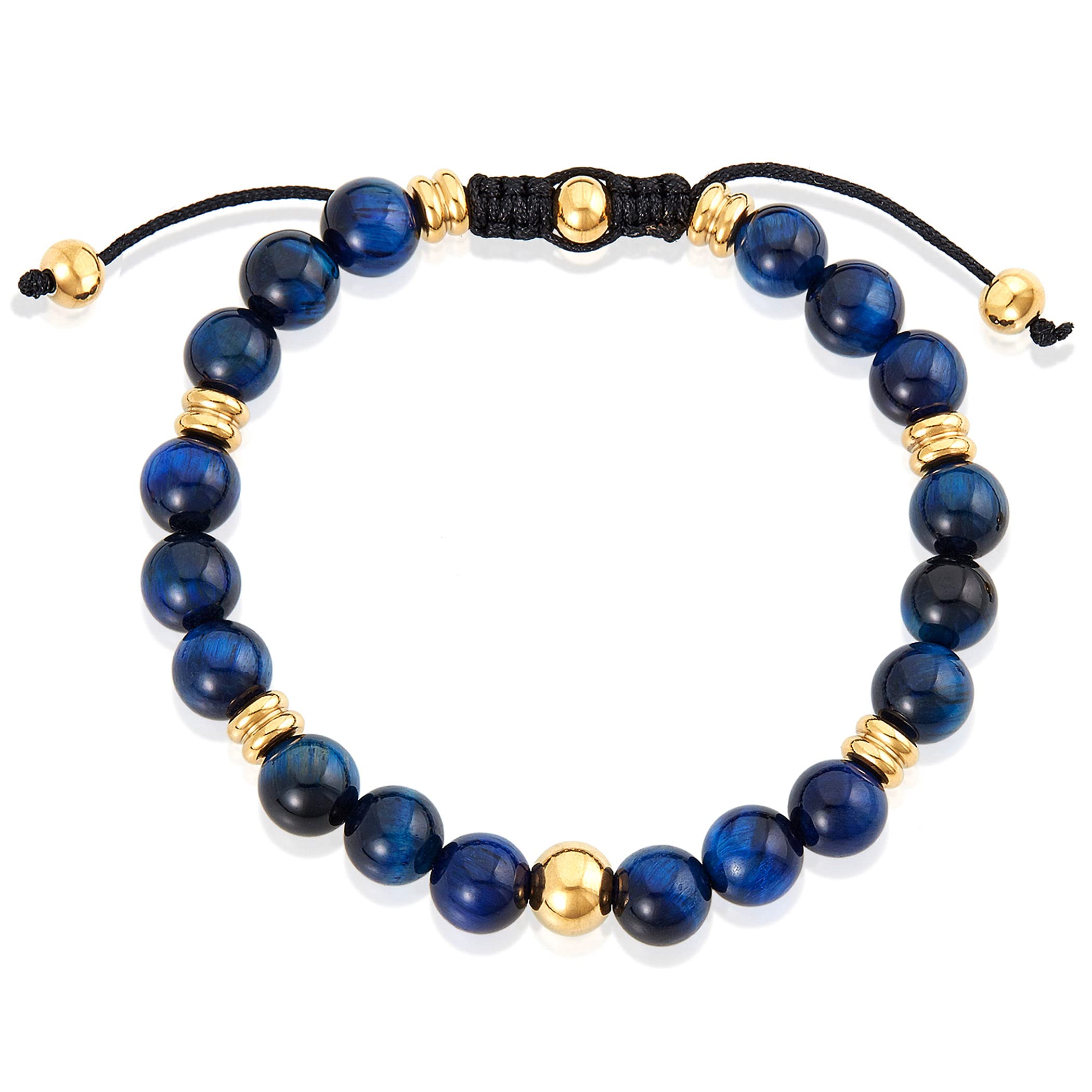 Foto 2 | Pulsera West Coast Jewelry Con Piedra De Ojo De Tigre Azul Para Hombre - Venta Internacional.