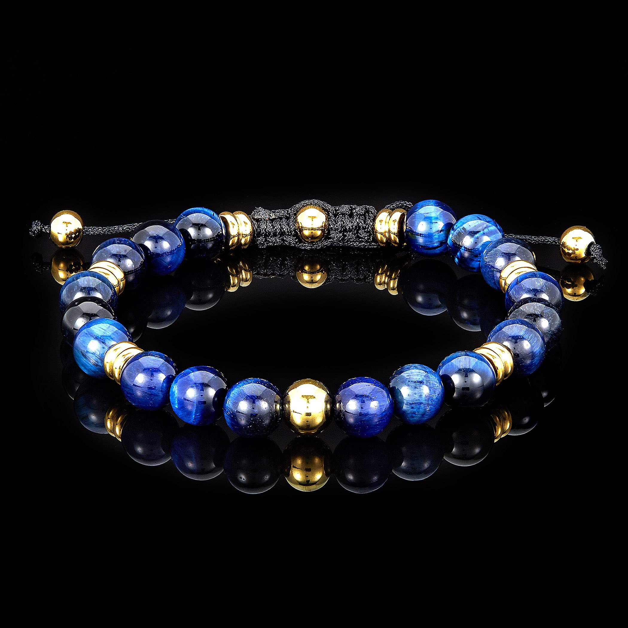Foto 6 pulgar | Pulsera West Coast Jewelry Con Piedra De Ojo De Tigre Azul Para Hombre - Venta Internacional.