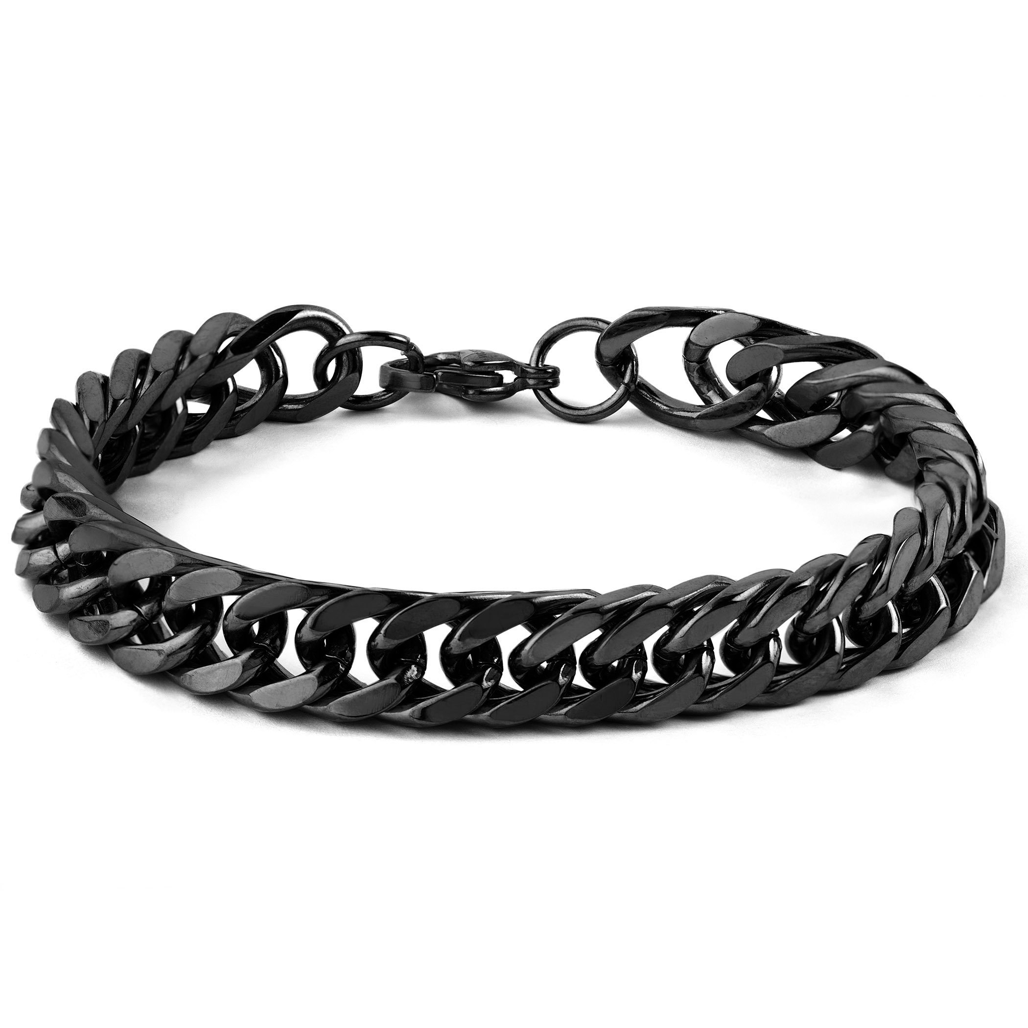 Foto 2 pulgar | Pulsera West Coast Jewelry De Acero Inoxidable Chapada En Negro Para Hombre - Venta Internacional.
