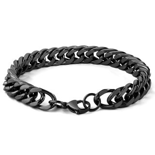 Foto 2 | Pulsera West Coast Jewelry De Acero Inoxidable Chapada En Negro Para Hombre - Venta Internacional.