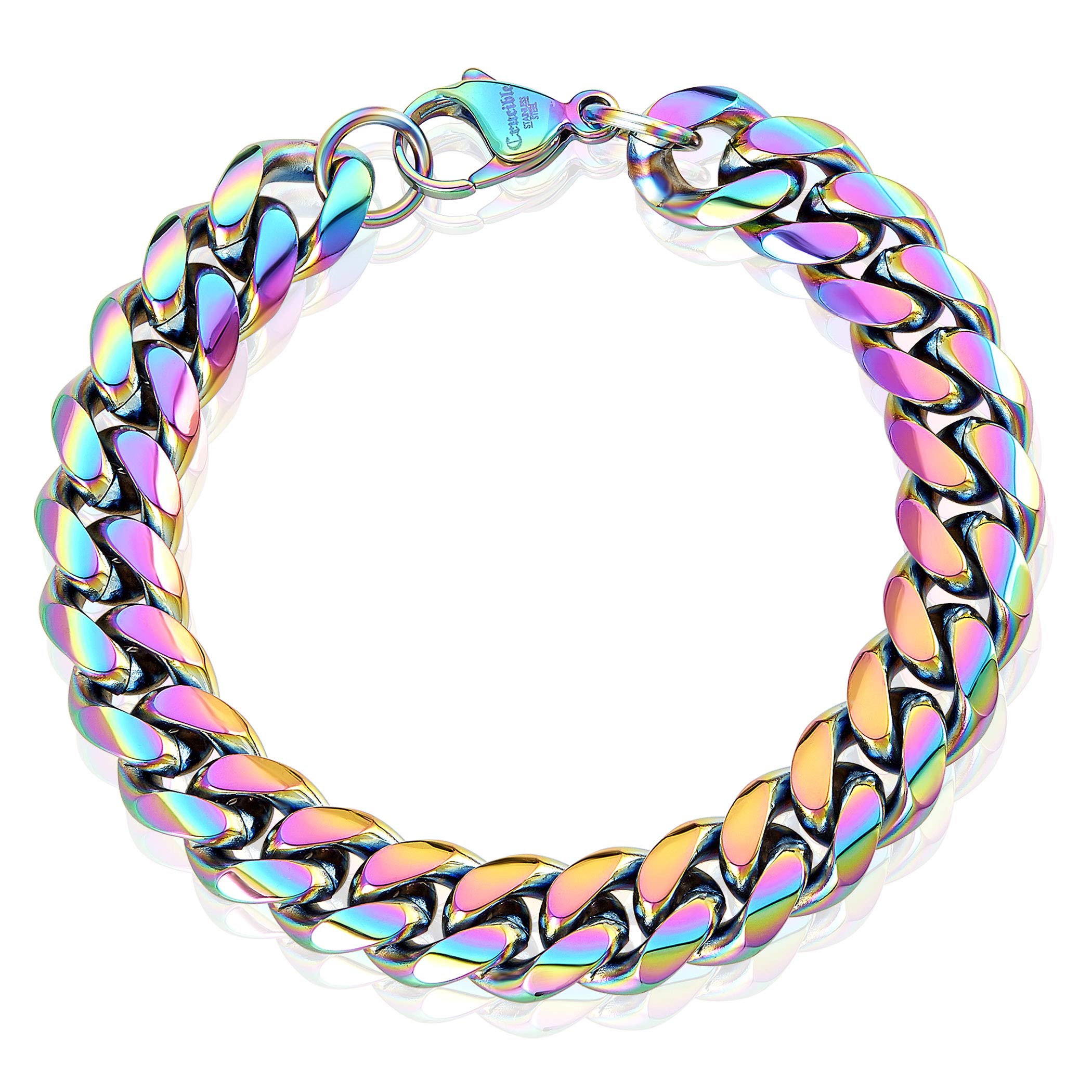 Foto 2 pulgar | Pulsera West Coast Jewelry Crucible De Acero Inoxidable Iridiscente - Venta Internacional.