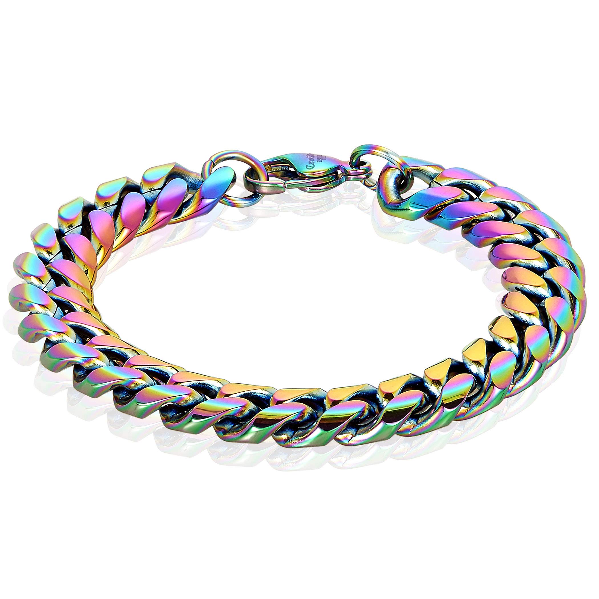 Foto 3 pulgar | Pulsera West Coast Jewelry Crucible De Acero Inoxidable Iridiscente - Venta Internacional.