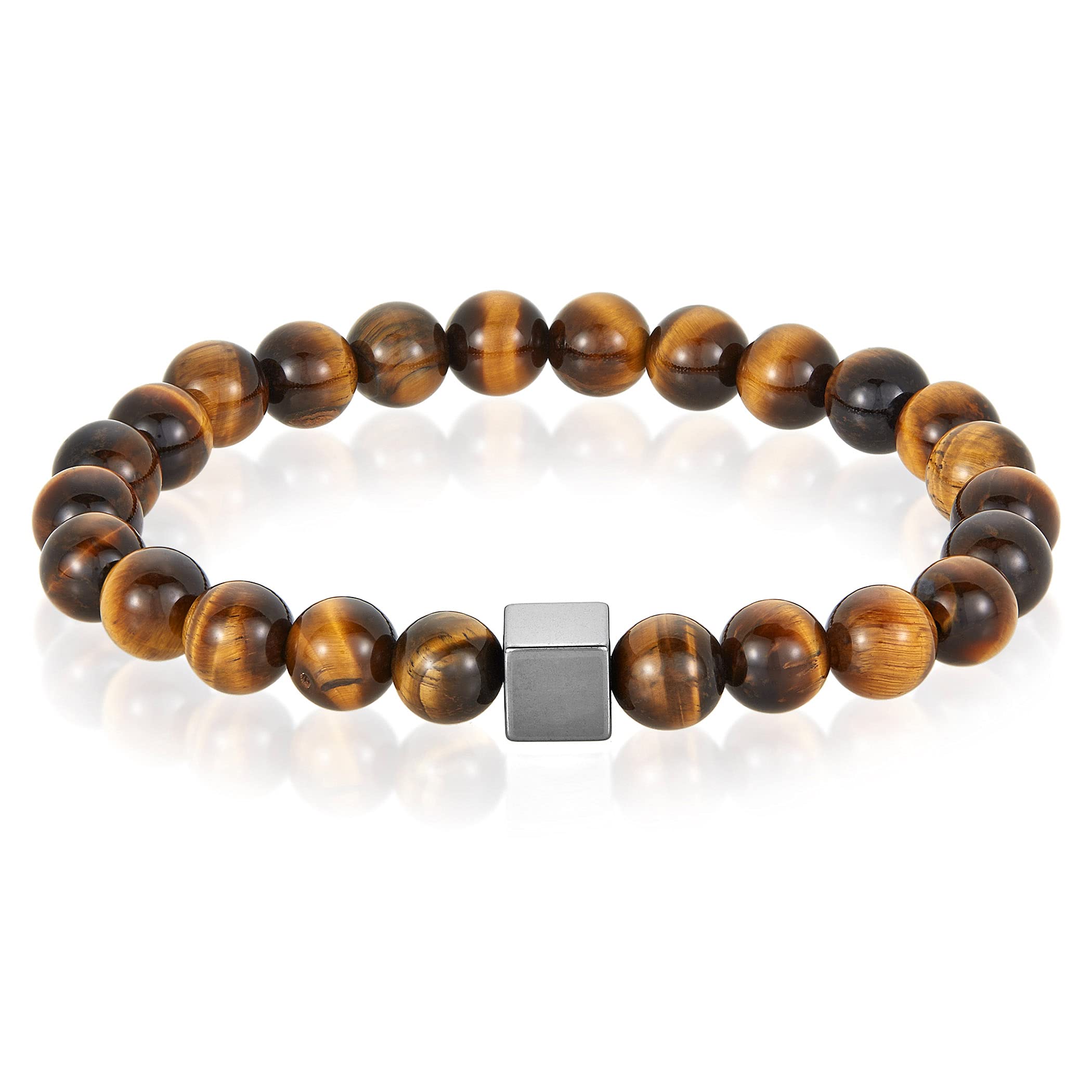 Foto 1 | Pulsera West Coast Jewelry Con Piedra De Ojo De Tigre Con Cubo De Hematita - Venta Internacional.