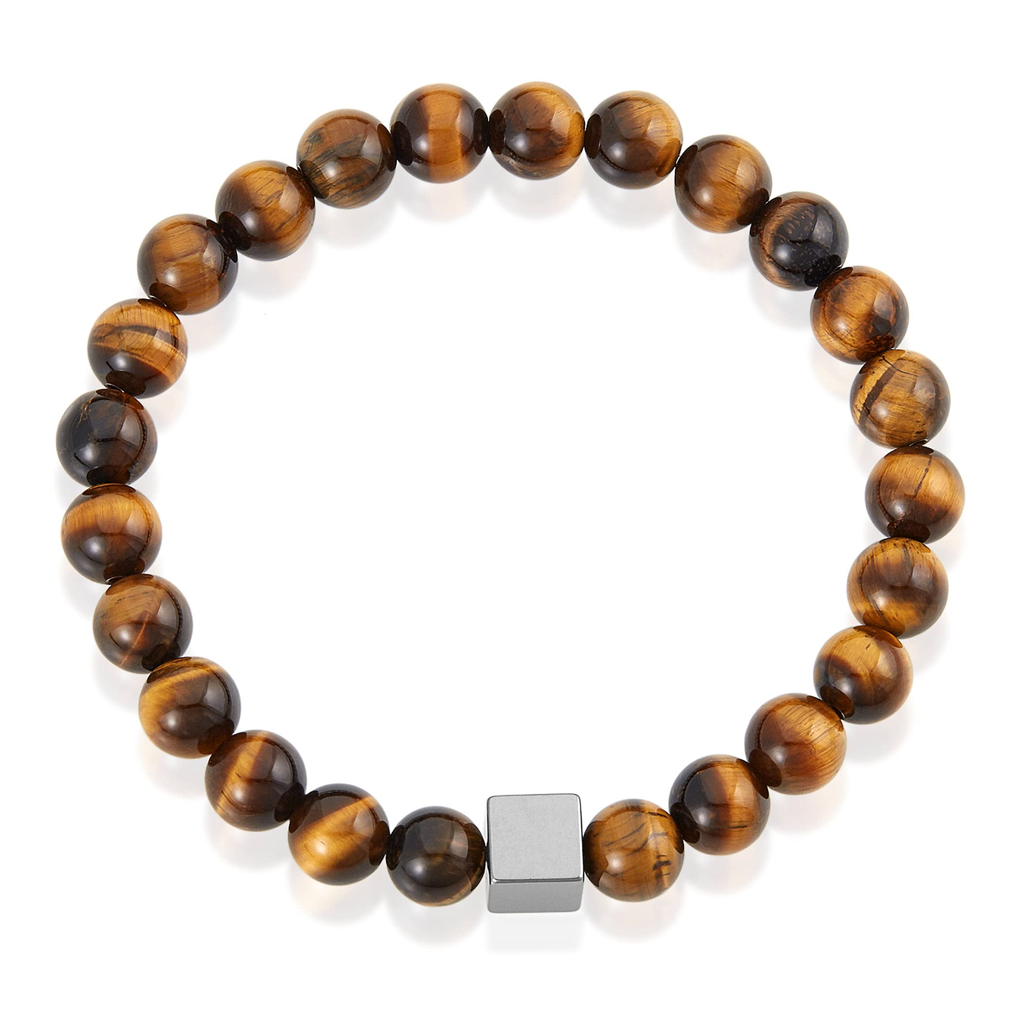 Foto 2 | Pulsera West Coast Jewelry Con Piedra De Ojo De Tigre Con Cubo De Hematita - Venta Internacional.
