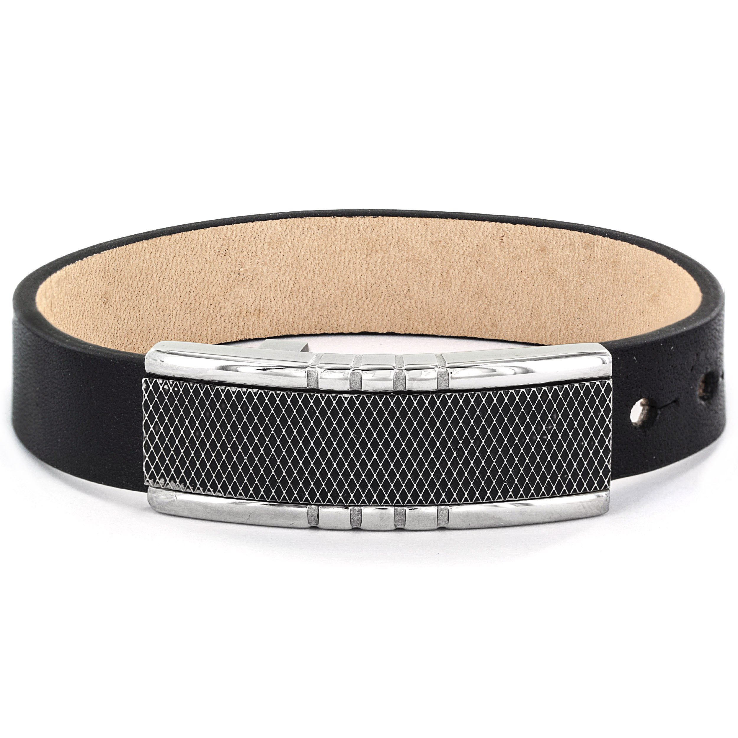 Foto 1 | Pulsera West Coast Jewelry Crucible De Cuero Negro Para Hombre - Venta Internacional.