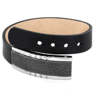 Foto 2 | Pulsera West Coast Jewelry Crucible De Cuero Negro Para Hombre - Venta Internacional.