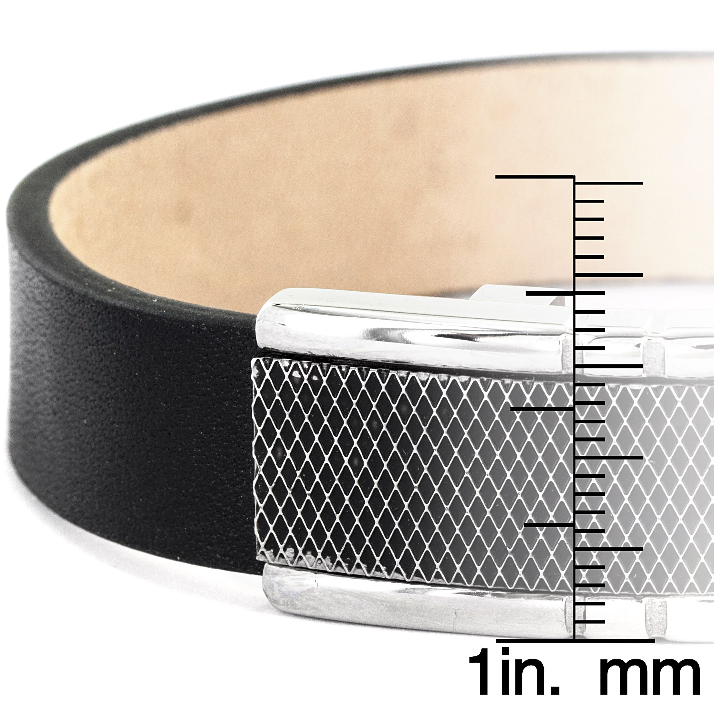 Foto 4 pulgar | Pulsera West Coast Jewelry Crucible De Cuero Negro Para Hombre - Venta Internacional.