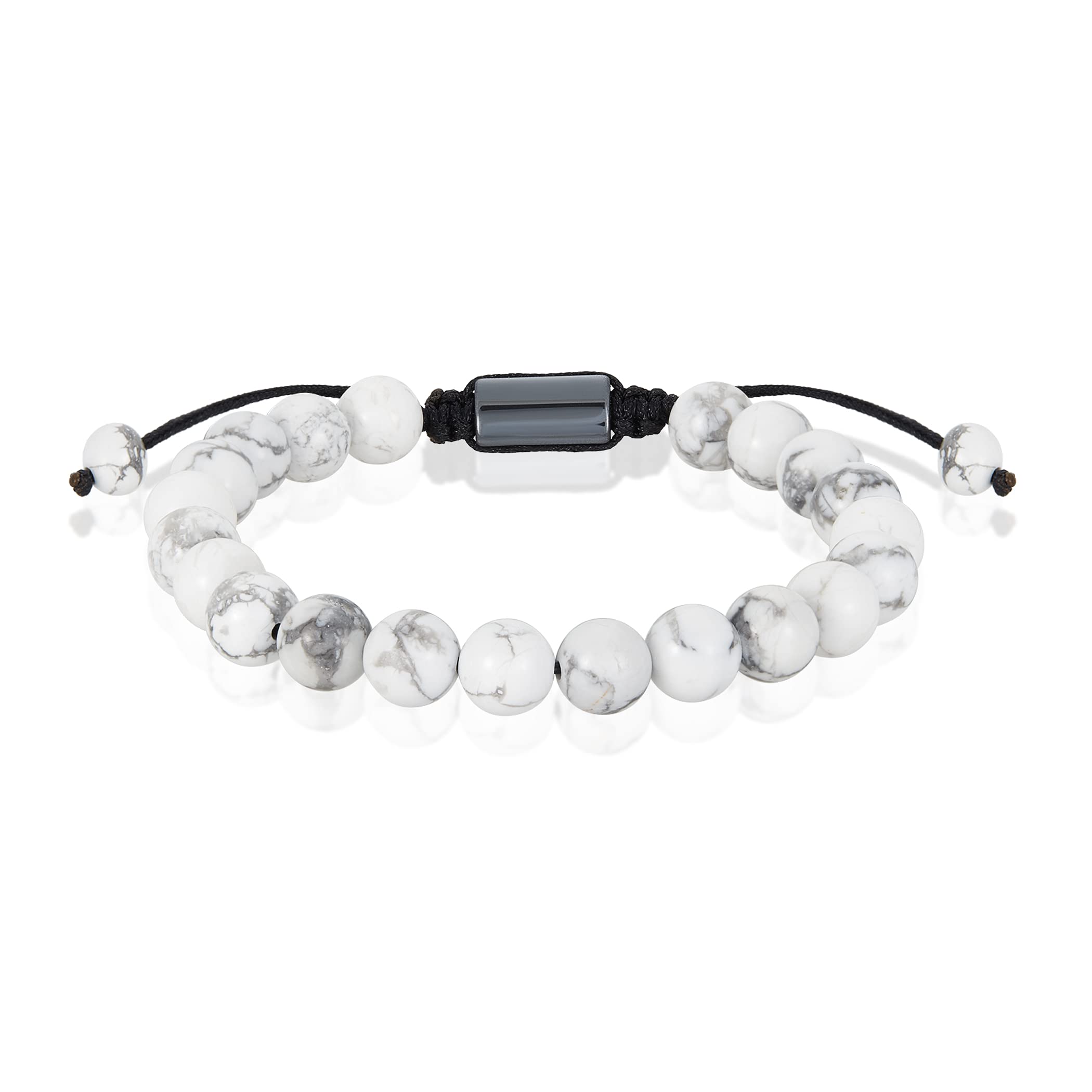 Foto 2 pulgar | Pulsera West Coast Jewelry Con Piedras De Howlita Para Hombre - Venta Internacional.