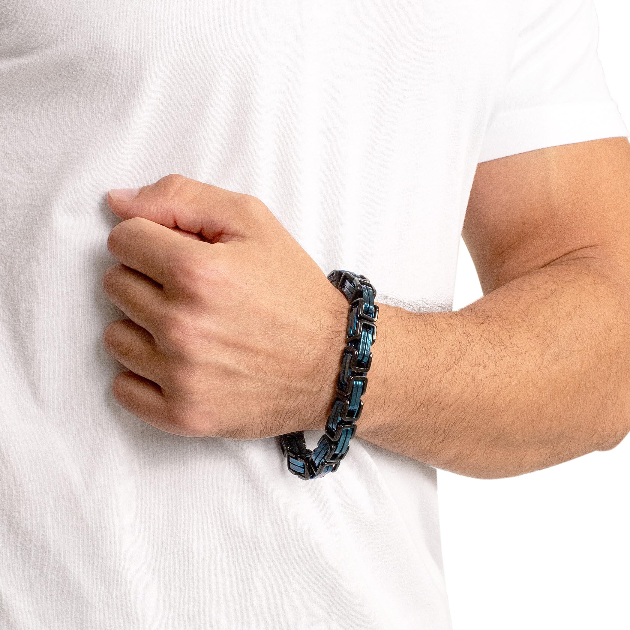 Foto 5 pulgar | Pulsera West Coast Jewelry Crucible Para Hombre, Acero Bizantino - Venta Internacional.