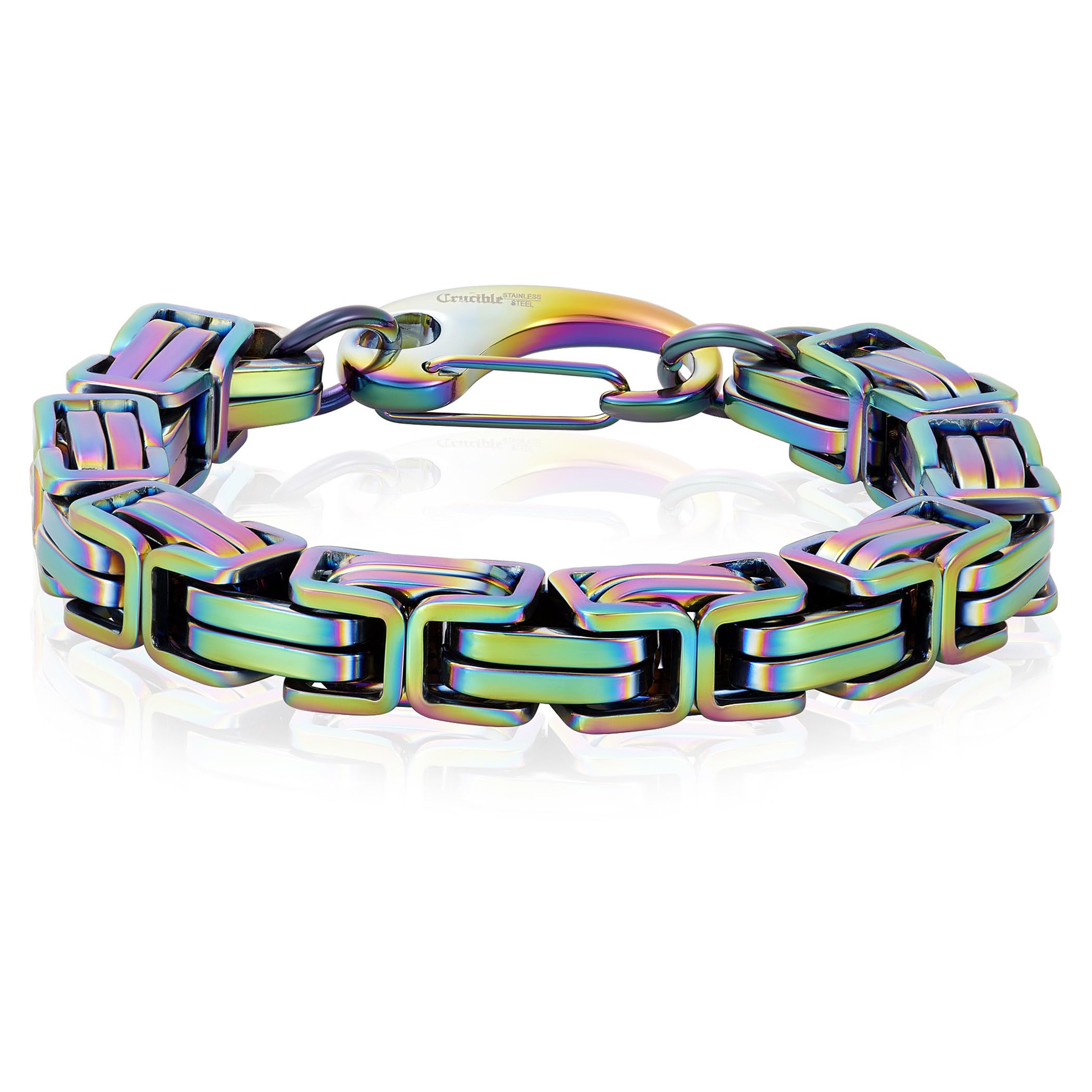 Foto 2 pulgar | Pulsera West Coast Jewelry Crucible Para Hombre, Acero Bizantino - Venta Internacional.