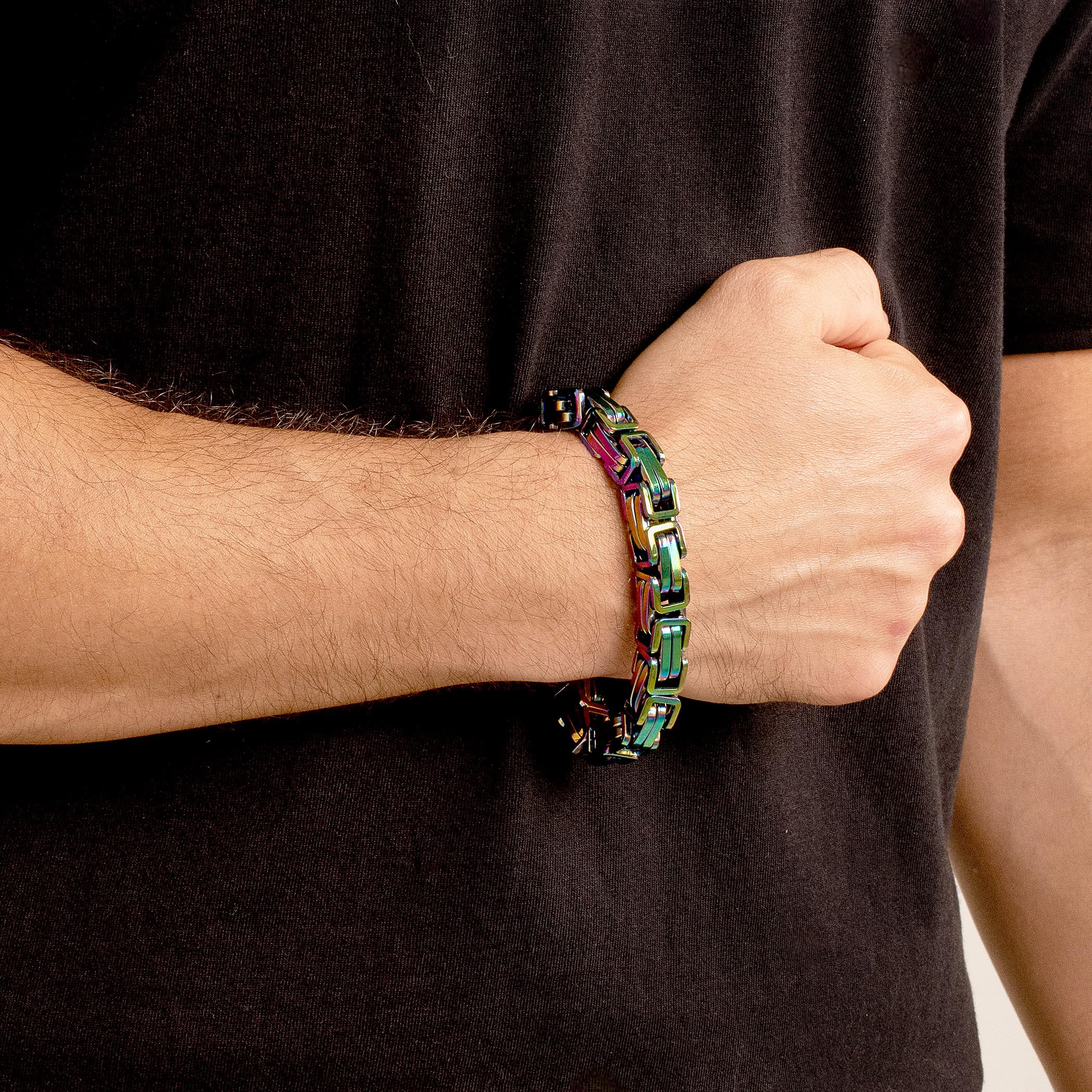 Foto 6 pulgar | Pulsera West Coast Jewelry Crucible Para Hombre, Acero Bizantino - Venta Internacional.