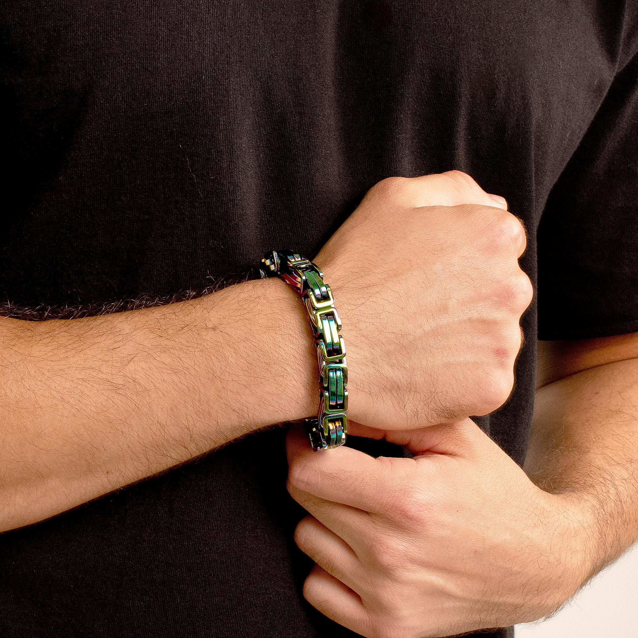 Foto 8 pulgar | Pulsera West Coast Jewelry Crucible Para Hombre, Acero Bizantino - Venta Internacional.