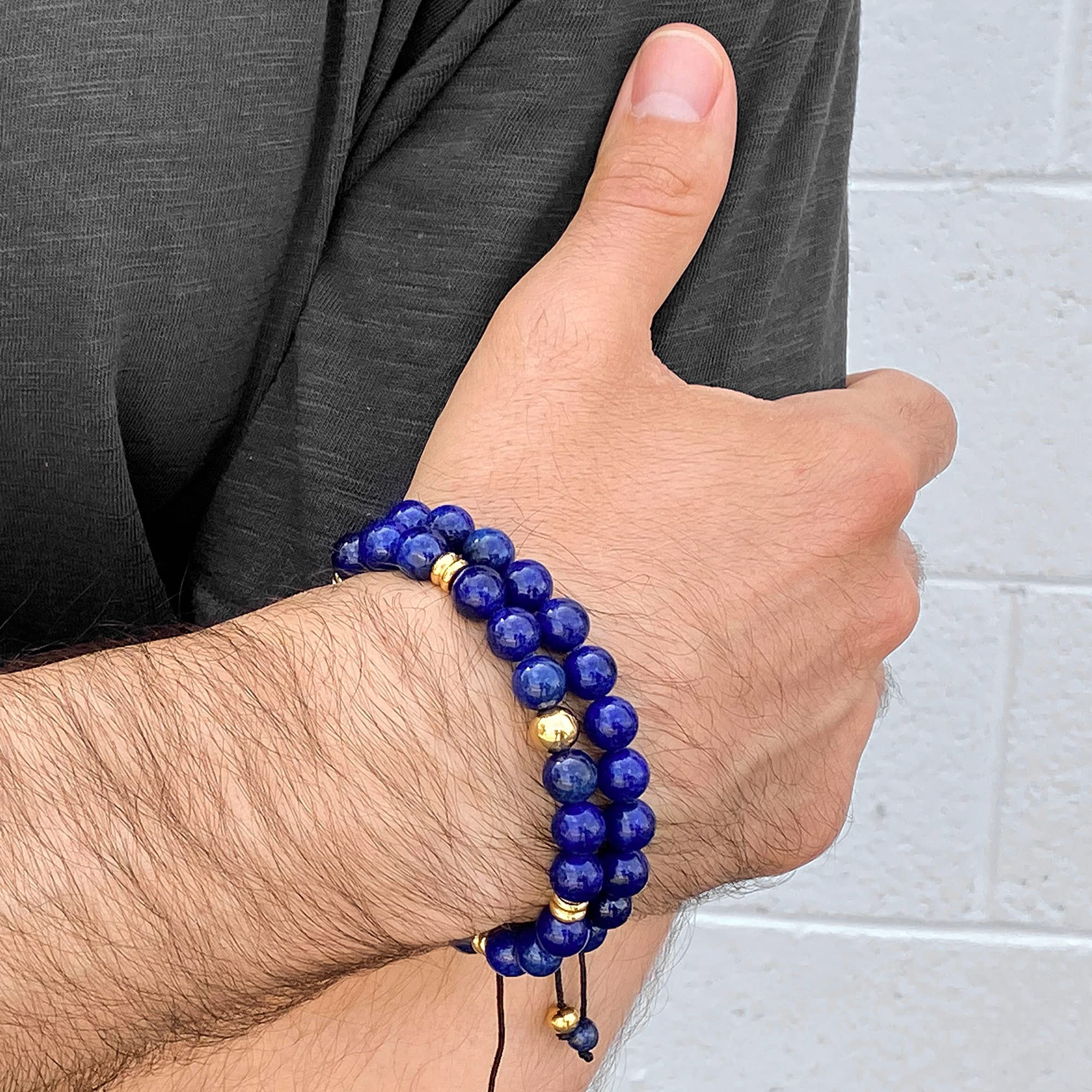 Foto 5 pulgar | Pulsera West Coast Jewelry Con Piedra Lapislázuli Para Hombre - Venta Internacional.