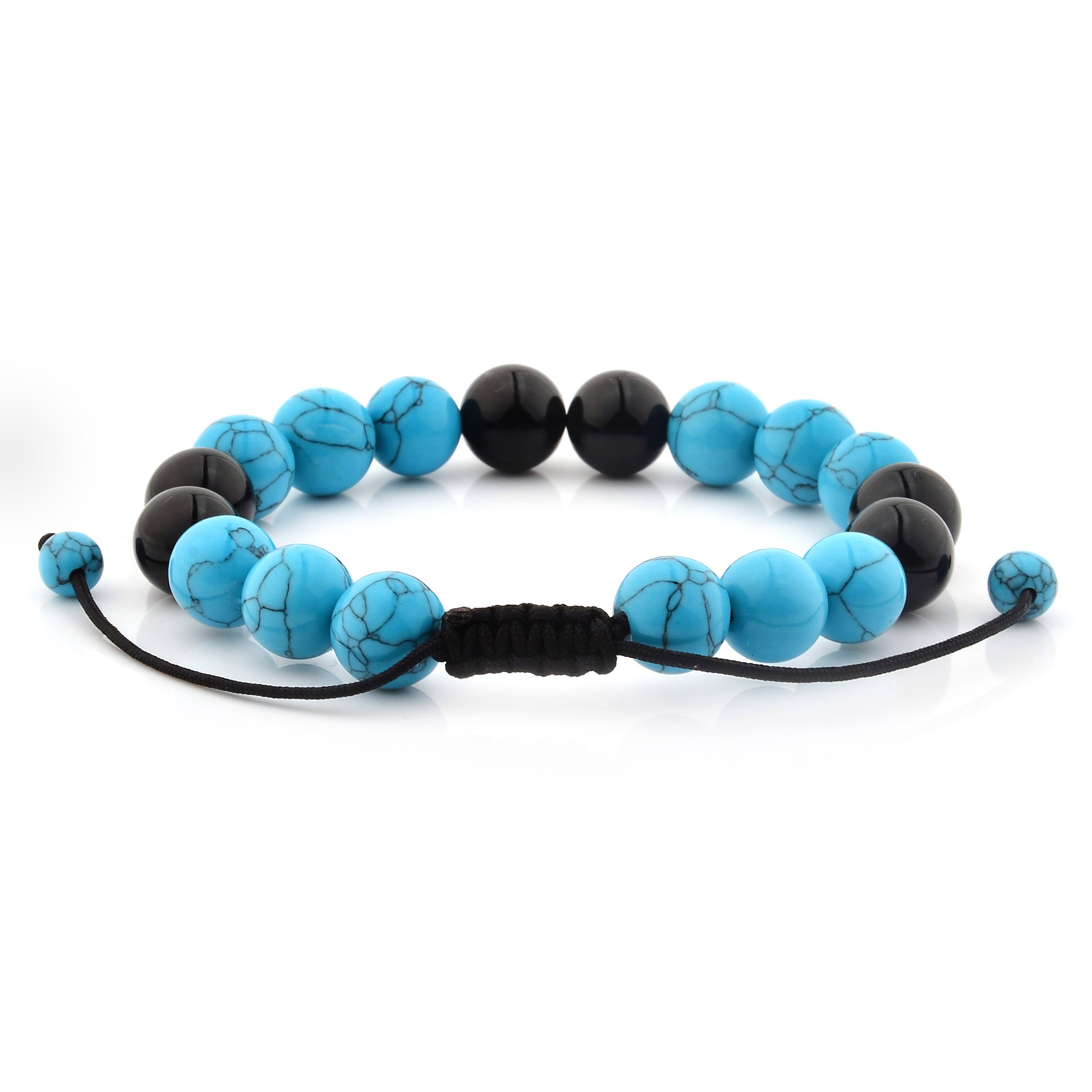 Foto 4 pulgar | Pulsera West Coast Jewelry Con Piedra De Ónix Turquesa Pulida - Venta Internacional.