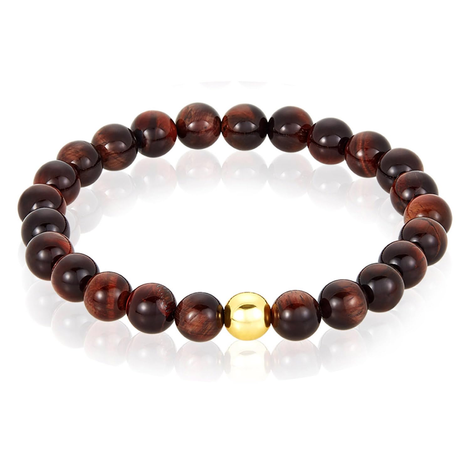 Foto 1 | Pulsera West Coast Jewelry Crucible Con Forma De Ojo De Tigre Rojo, Cuentas De 8 Mm - Venta Internacional.