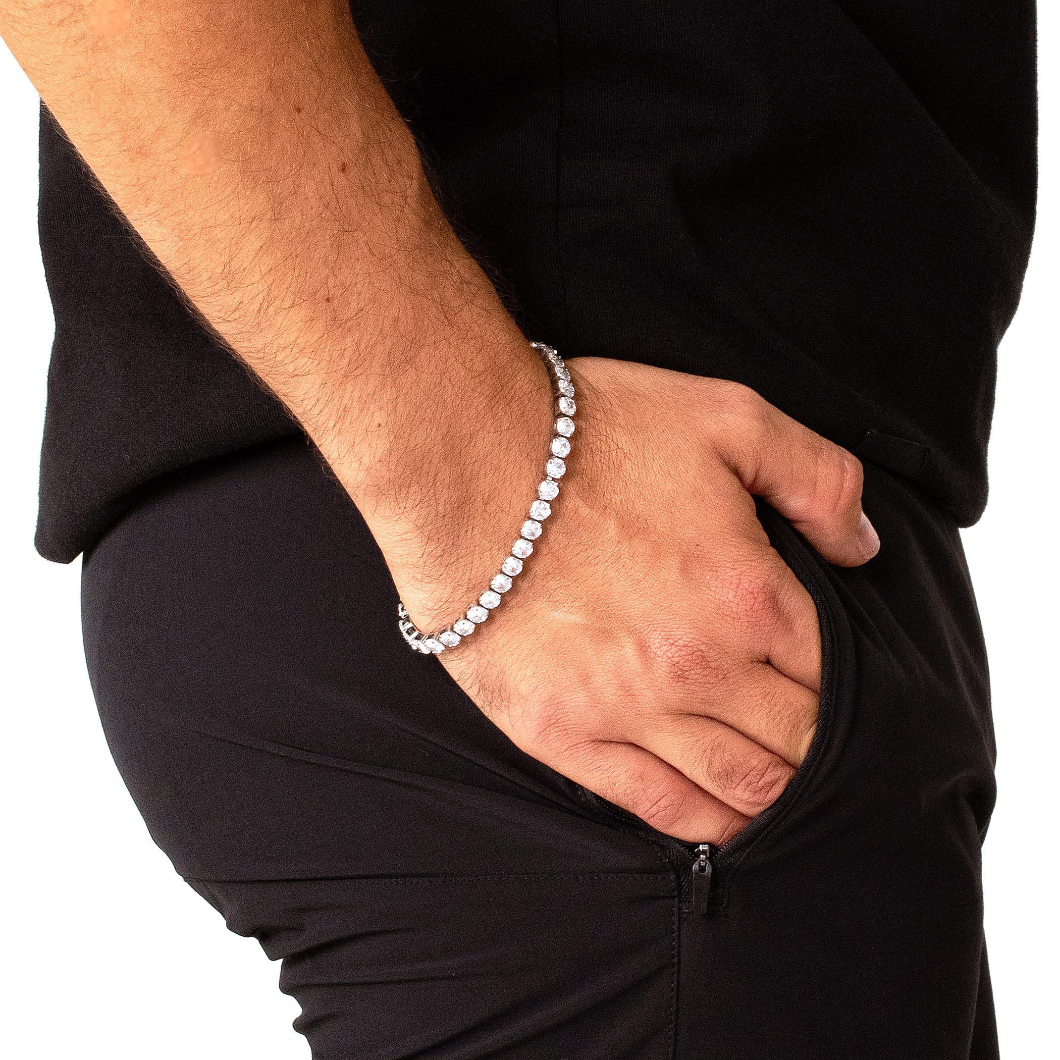 Foto 6 pulgar | Pulsera De Tenis West Coast Jewelry Crucible Para Hombre, Acero - Venta Internacional.