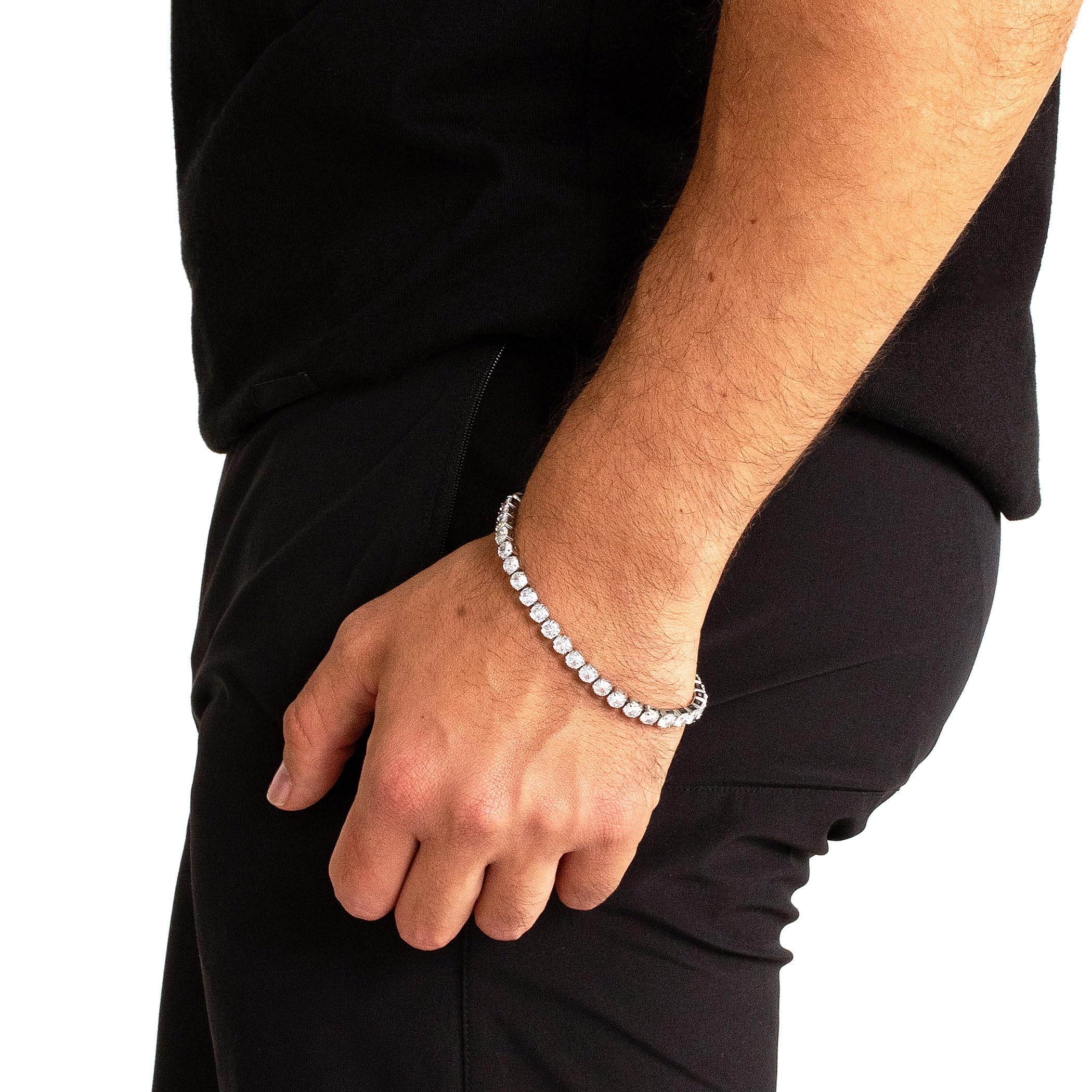 Foto 6 | Pulsera De Tenis West Coast Jewelry Crucible Para Hombre, Acero - Venta Internacional.