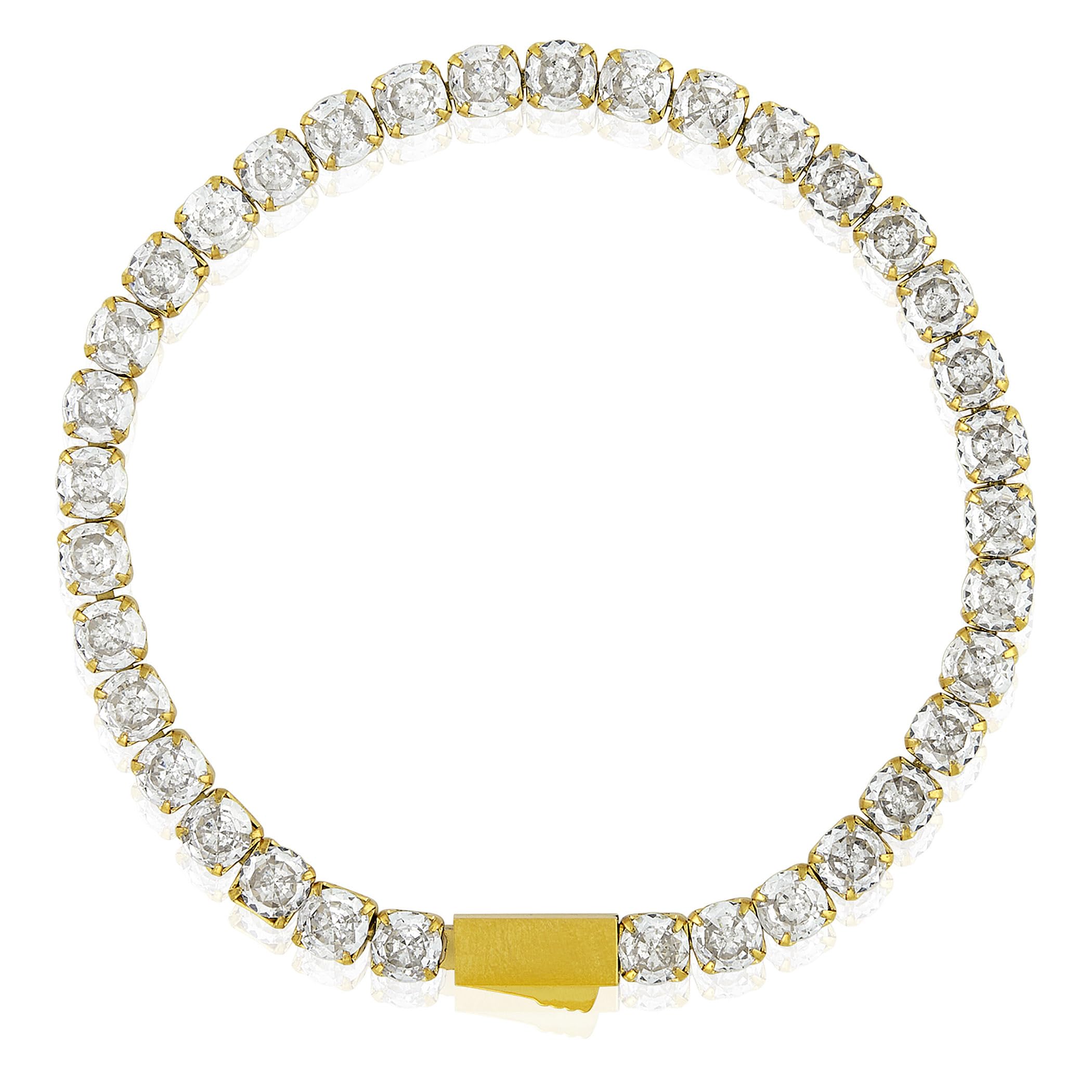 Foto 2 | Pulsera De Tenis West Coast Jewelry Crucible Para Hombre Chapada En Oro - Venta Internacional.