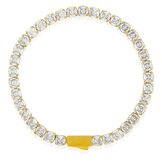 Foto 2 | Pulsera De Tenis West Coast Jewelry Crucible Para Hombre Chapada En Oro - Venta Internacional.