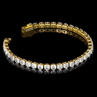 Foto 3 | Pulsera De Tenis West Coast Jewelry Crucible Para Hombre Chapada En Oro - Venta Internacional.