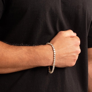 Foto 4 | Pulsera De Tenis West Coast Jewelry Crucible Para Hombre Chapada En Oro - Venta Internacional.